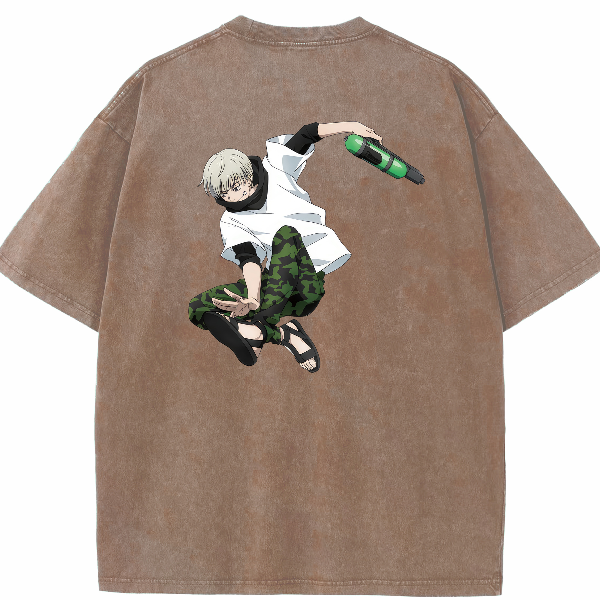 （画像用） 呪術廻戦 Jujutsu Kaisen 綿100% ヴィンテージ風 半袖Tシャツ（背面プリント）