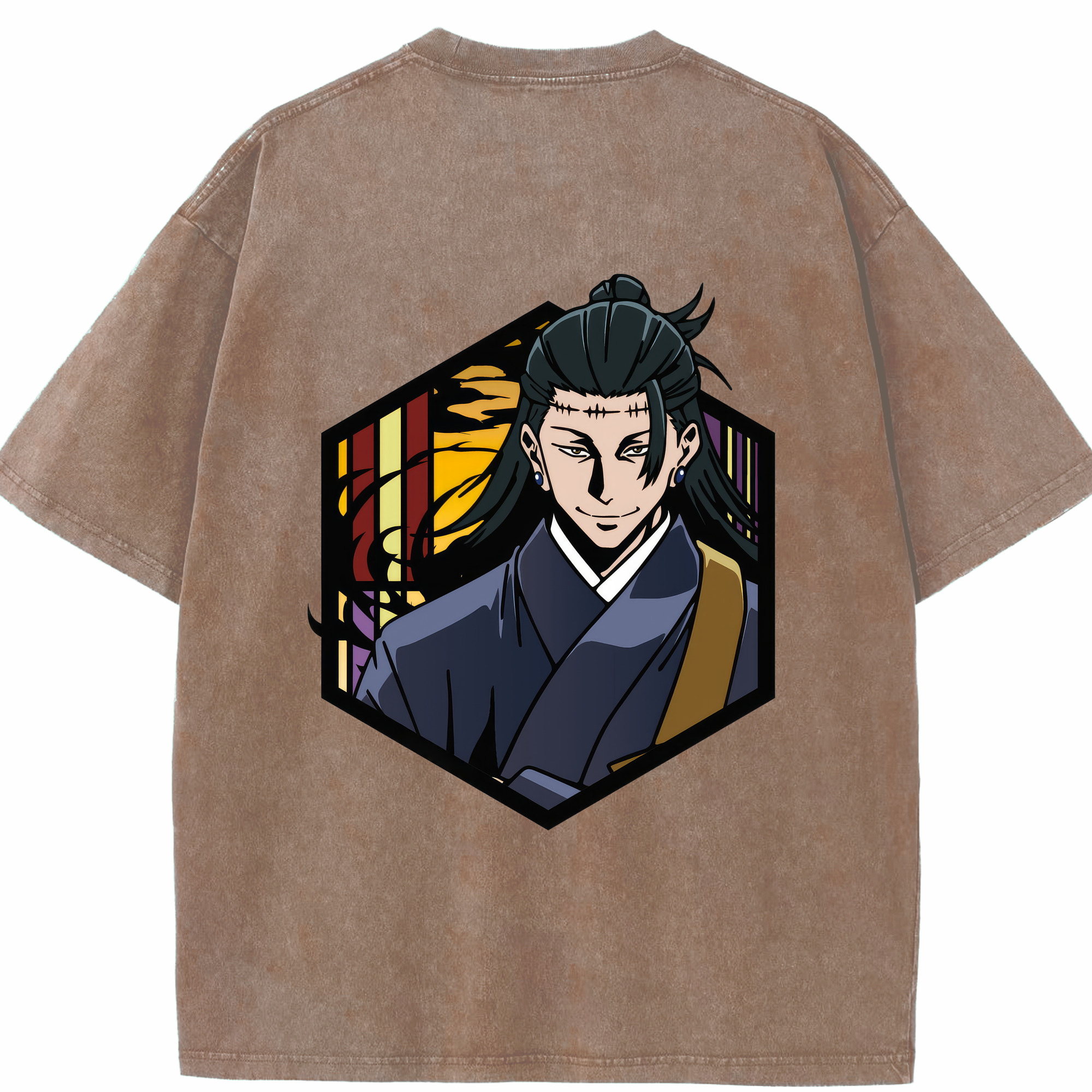 （画像用） 呪術廻戦 Jujutsu Kaisen 綿100% ヴィンテージ風 半袖Tシャツ（背面プリント）