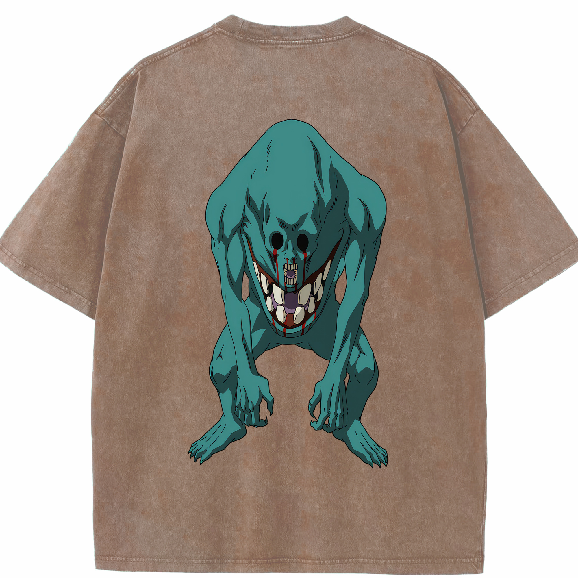 （画像用） 呪術廻戦 Jujutsu Kaisen 綿100% ヴィンテージ風 半袖Tシャツ（背面プリント）