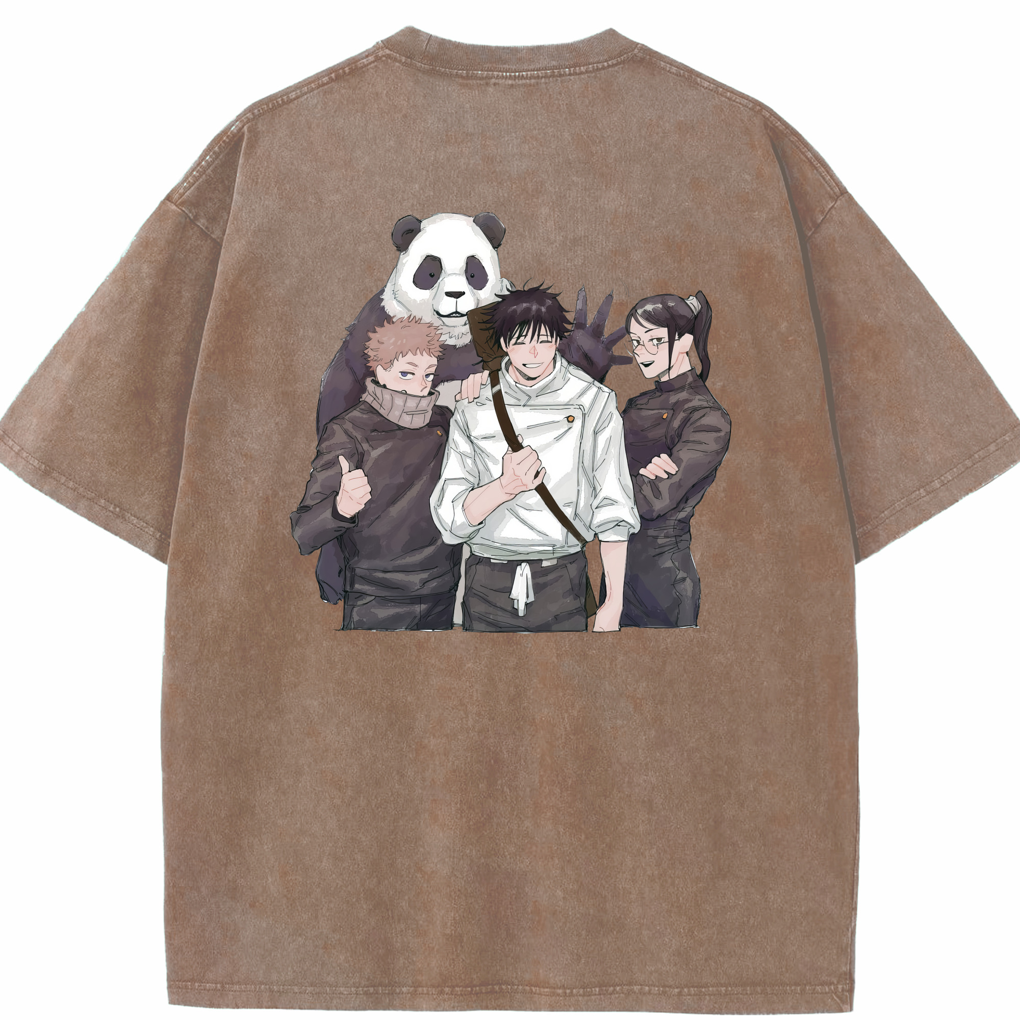 （画像用） 呪術廻戦 Jujutsu Kaisen 綿100% ヴィンテージ風 半袖Tシャツ（背面プリント）