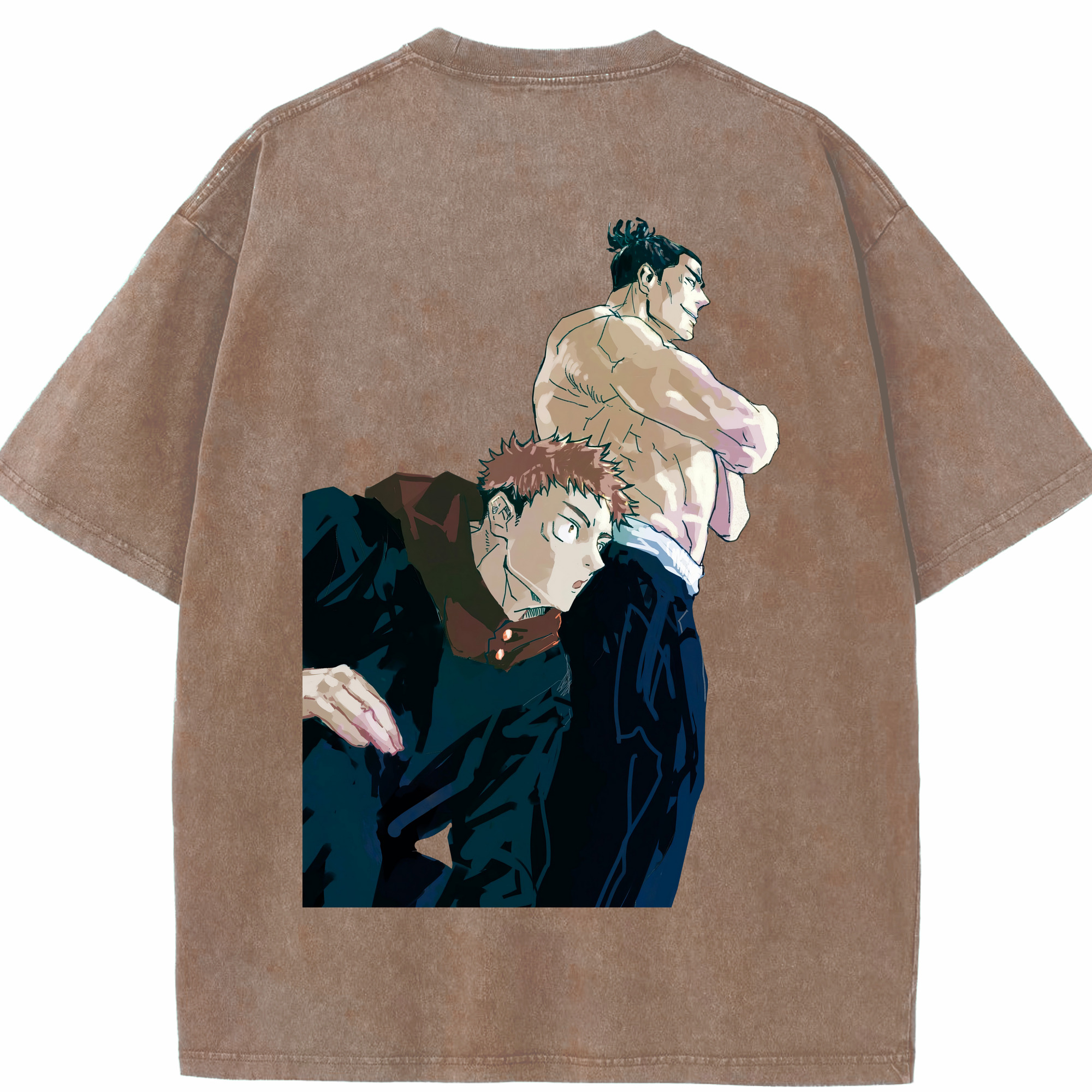 （画像用） 呪術廻戦 Jujutsu Kaisen 綿100% ヴィンテージ風 半袖Tシャツ（背面プリント）