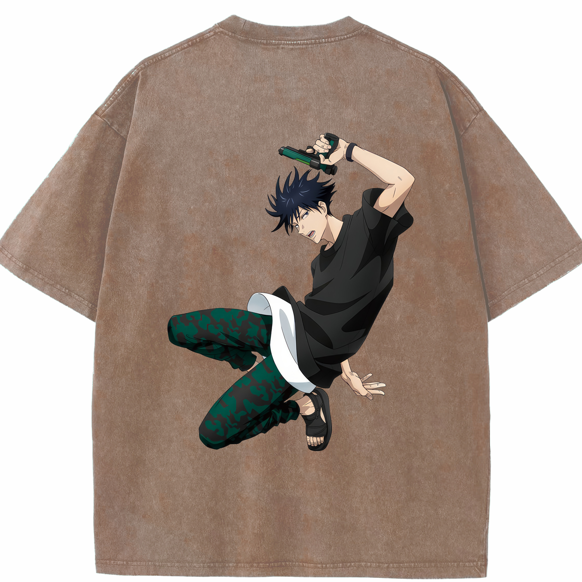 （画像用） 呪術廻戦 Jujutsu Kaisen 綿100% ヴィンテージ風 半袖Tシャツ（背面プリント）