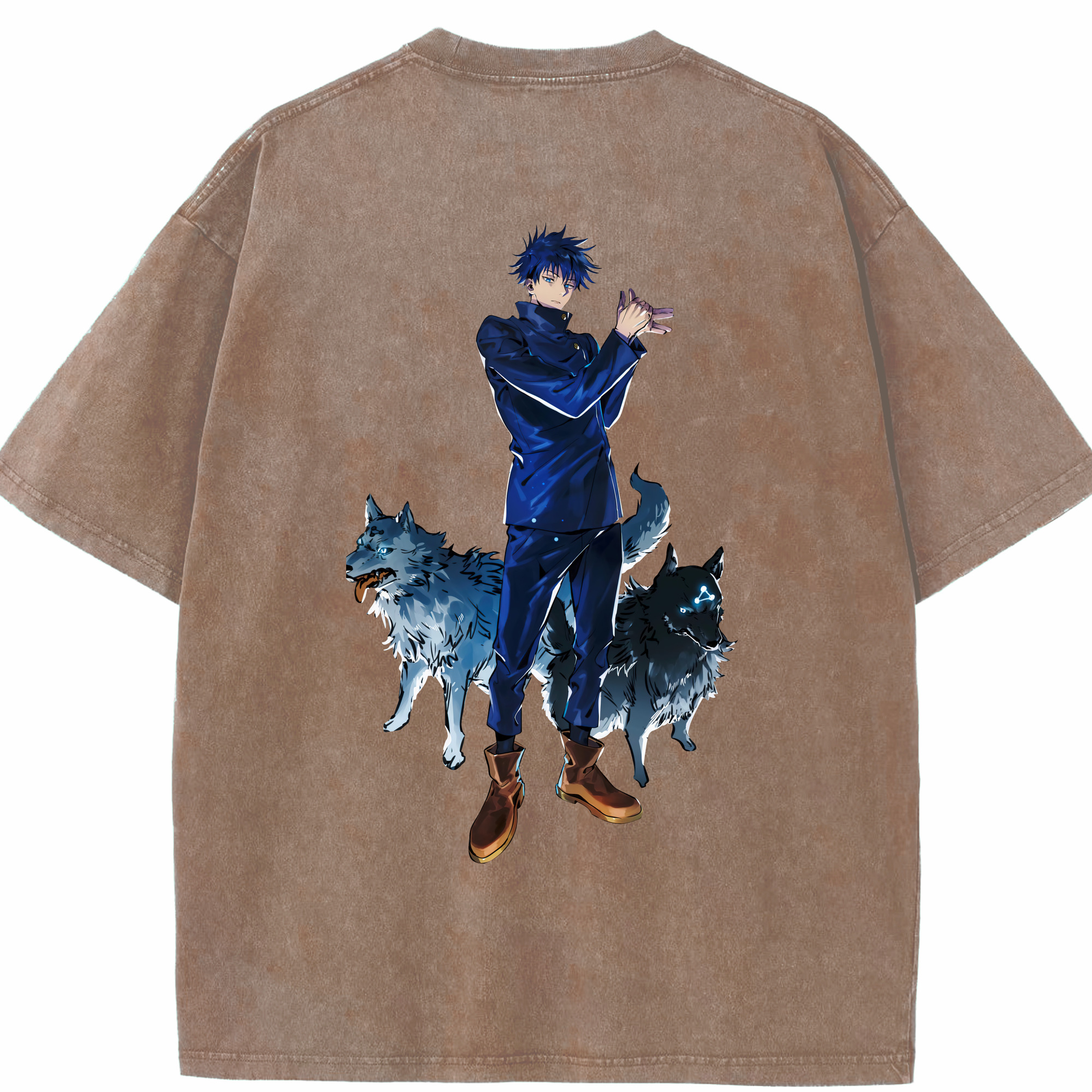（画像用） 呪術廻戦 Jujutsu Kaisen 綿100% ヴィンテージ風 半袖Tシャツ（背面プリント）