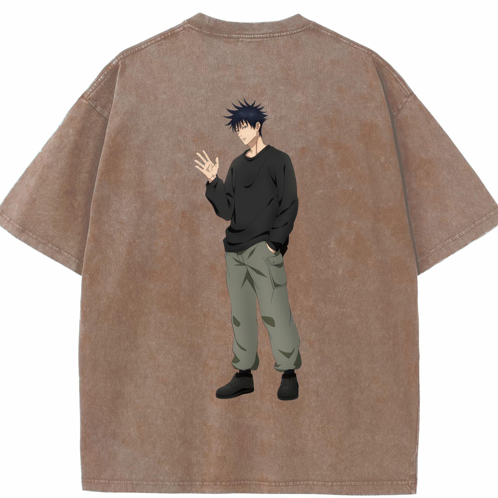 （画像用） 呪術廻戦 Jujutsu Kaisen 綿100% ヴィンテージ風 半袖Tシャツ（背面プリント）