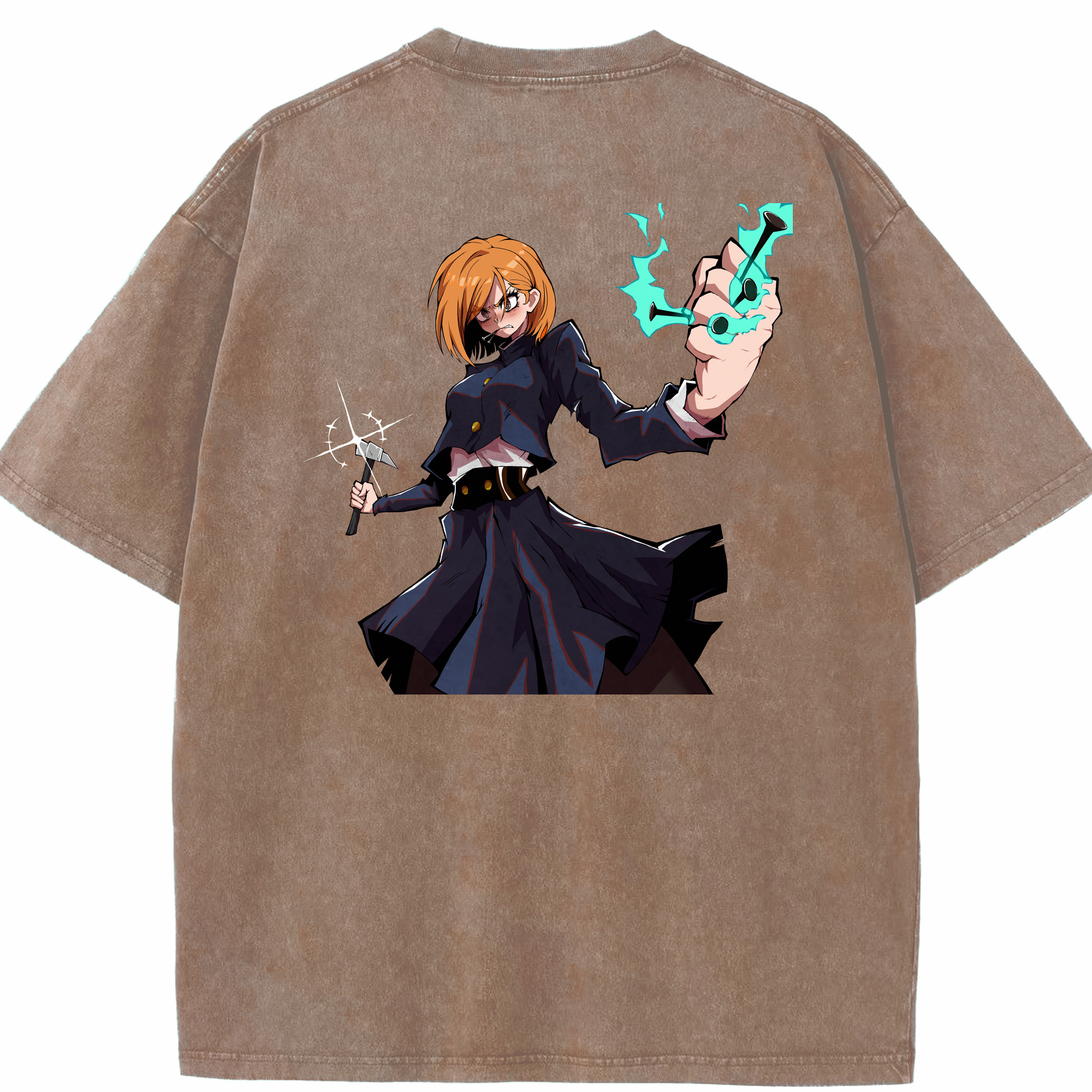 （画像用） 呪術廻戦 Jujutsu Kaisen 綿100% ヴィンテージ風 半袖Tシャツ（背面プリント）