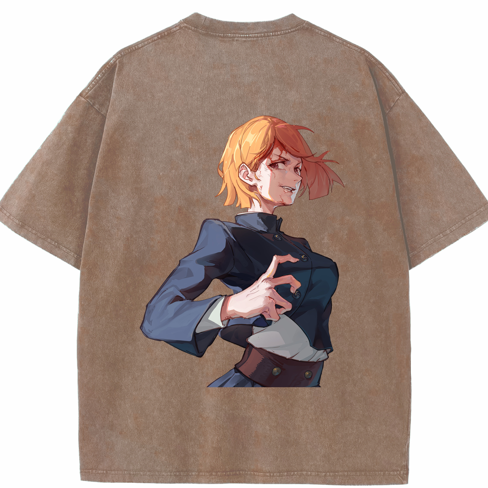 （画像用） 呪術廻戦 Jujutsu Kaisen 綿100% ヴィンテージ風 半袖Tシャツ（背面プリント）
