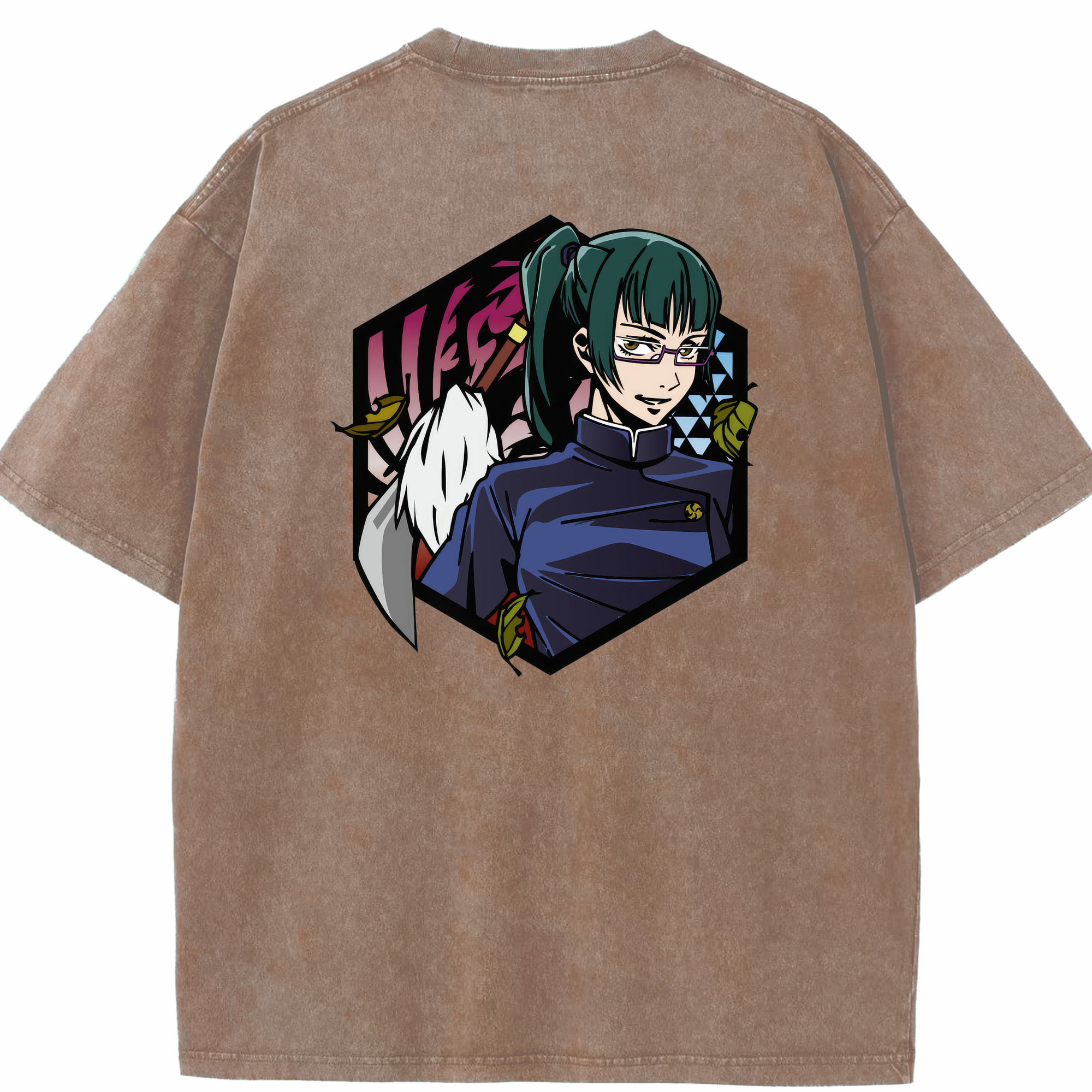 （画像用） 呪術廻戦 Jujutsu Kaisen 綿100% ヴィンテージ風 半袖Tシャツ（背面プリント）