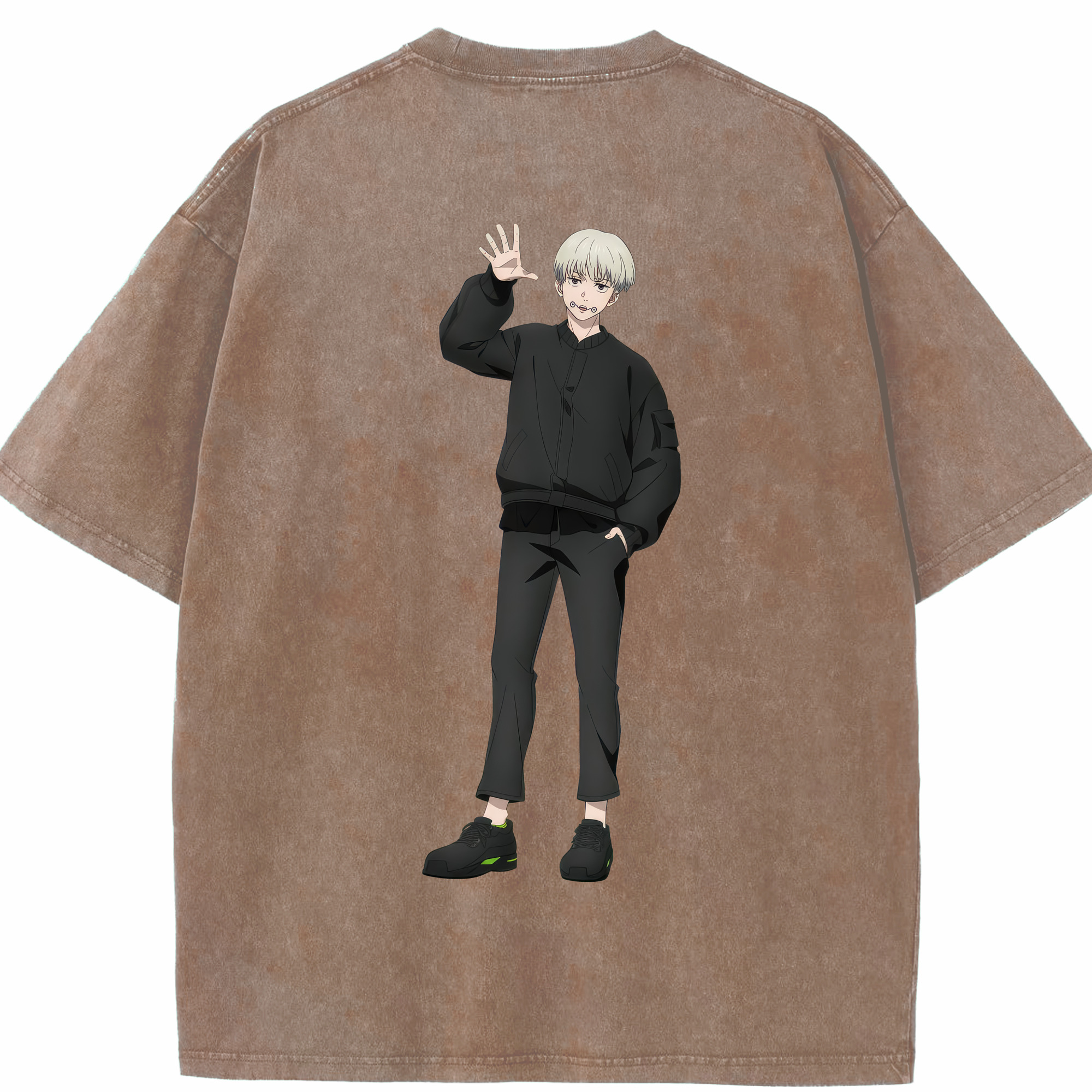 （画像用） 呪術廻戦 Jujutsu Kaisen 綿100% ヴィンテージ風 半袖Tシャツ（背面プリント）
