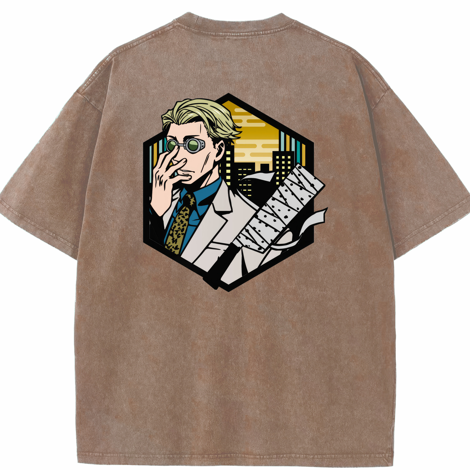（画像用） 呪術廻戦 Jujutsu Kaisen 綿100% ヴィンテージ風 半袖Tシャツ（背面プリント）