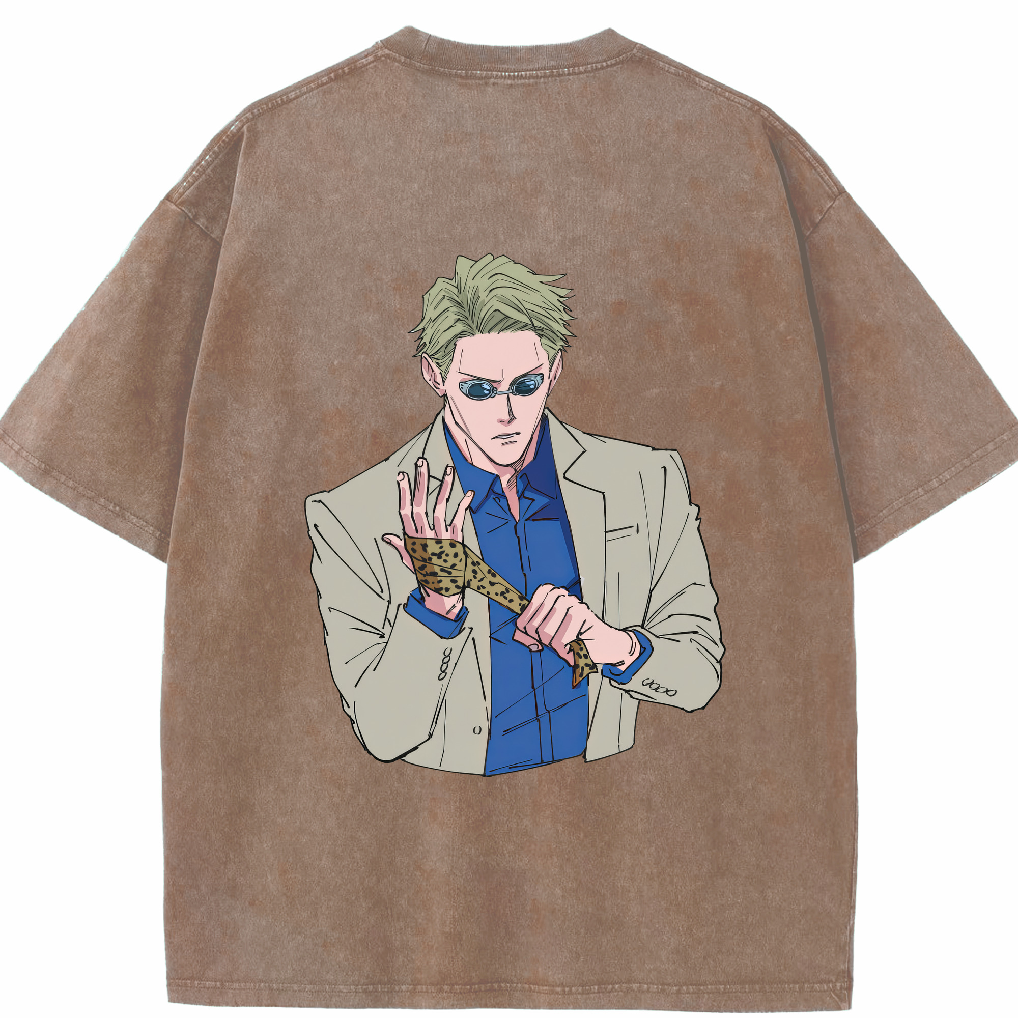 （画像用） 呪術廻戦 Jujutsu Kaisen 綿100% ヴィンテージ風 半袖Tシャツ（背面プリント）