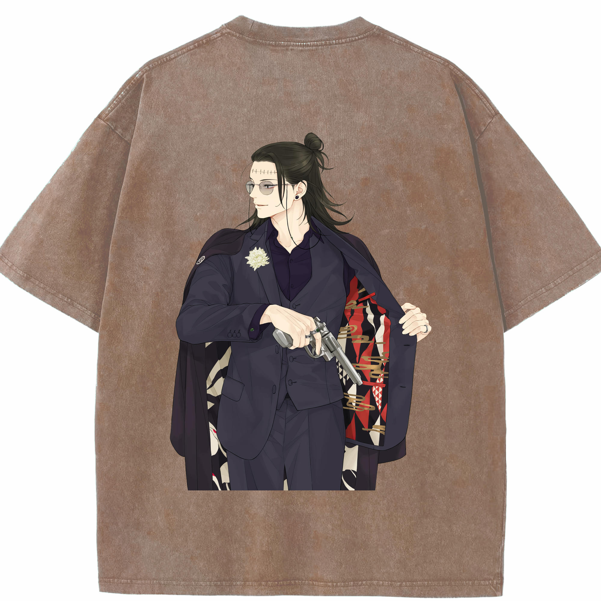 （画像用） 呪術廻戦 Jujutsu Kaisen 綿100% ヴィンテージ風 半袖Tシャツ（背面プリント）