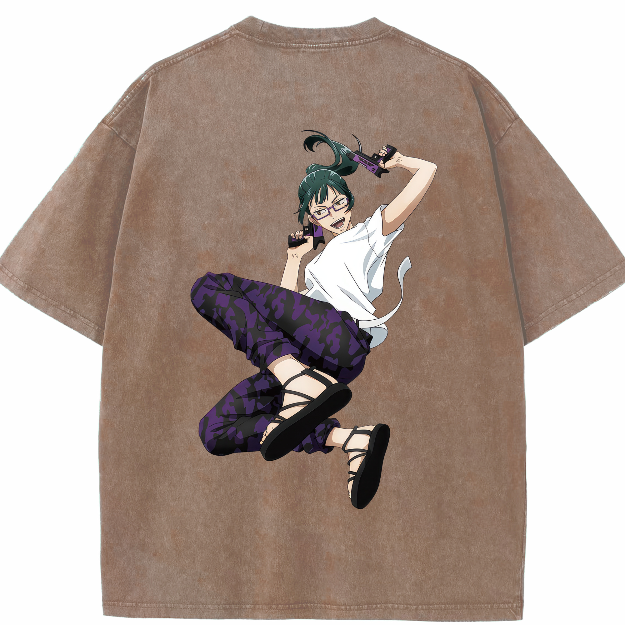 （画像用） 呪術廻戦 Jujutsu Kaisen 綿100% ヴィンテージ風 半袖Tシャツ（背面プリント）
