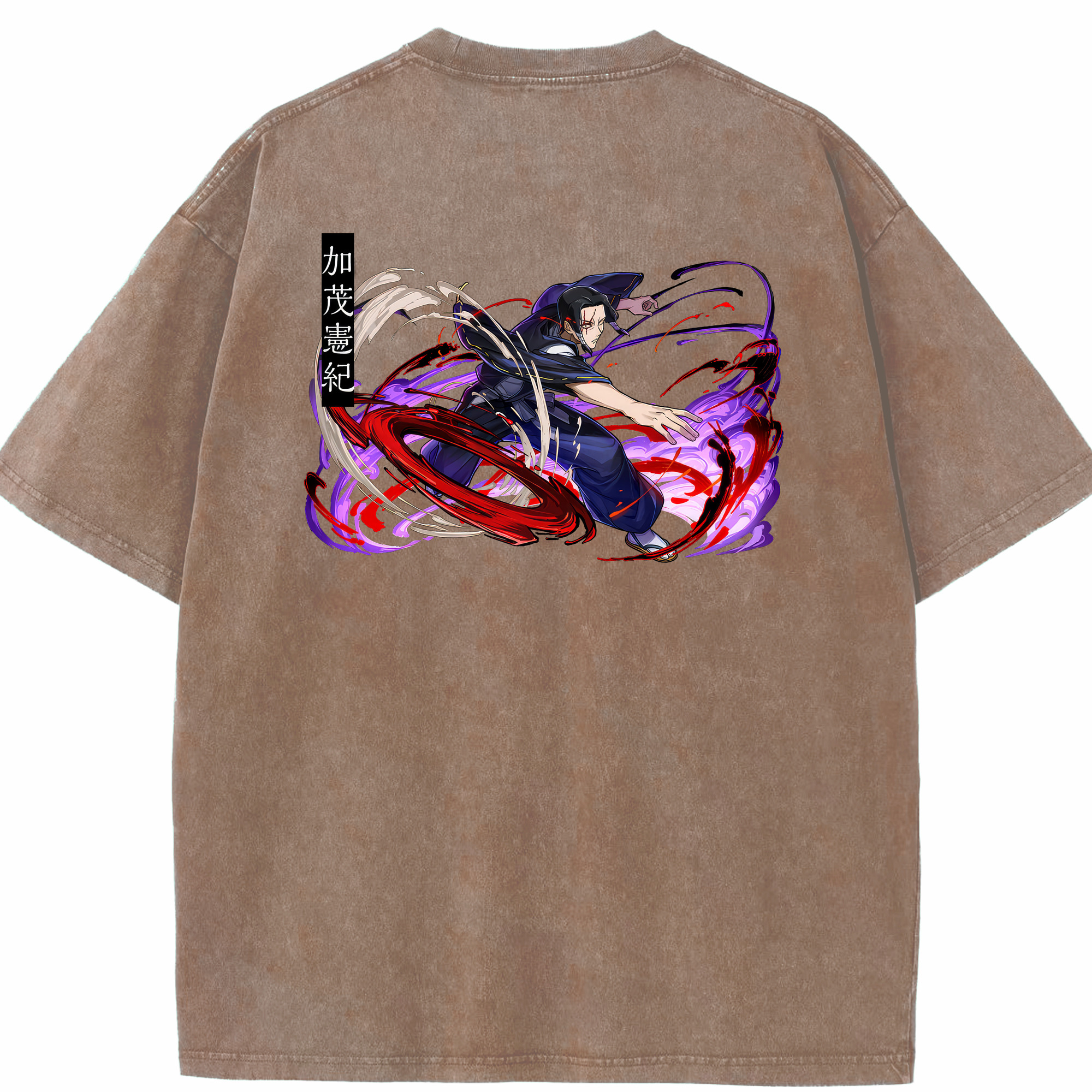 （画像用） 呪術廻戦 Jujutsu Kaisen 綿100% ヴィンテージ風 半袖Tシャツ（背面プリント）