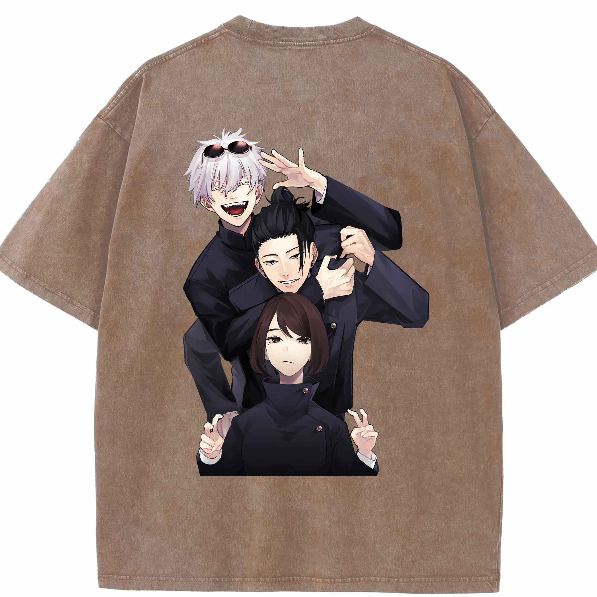（画像用） 呪術廻戦 Jujutsu Kaisen 綿100% ヴィンテージ風 半袖Tシャツ（背面プリント）