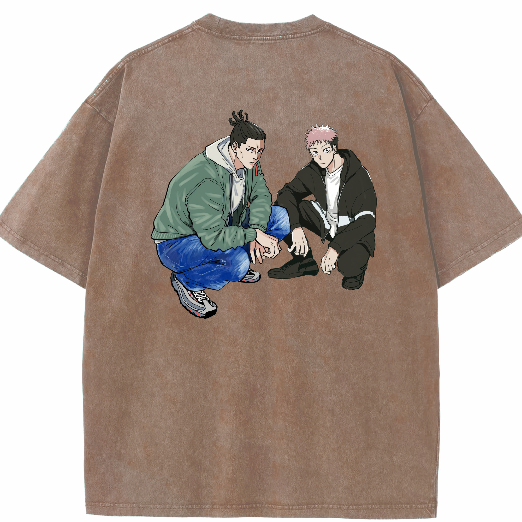 （画像用） 呪術廻戦 Jujutsu Kaisen 綿100% ヴィンテージ風 半袖Tシャツ（背面プリント）