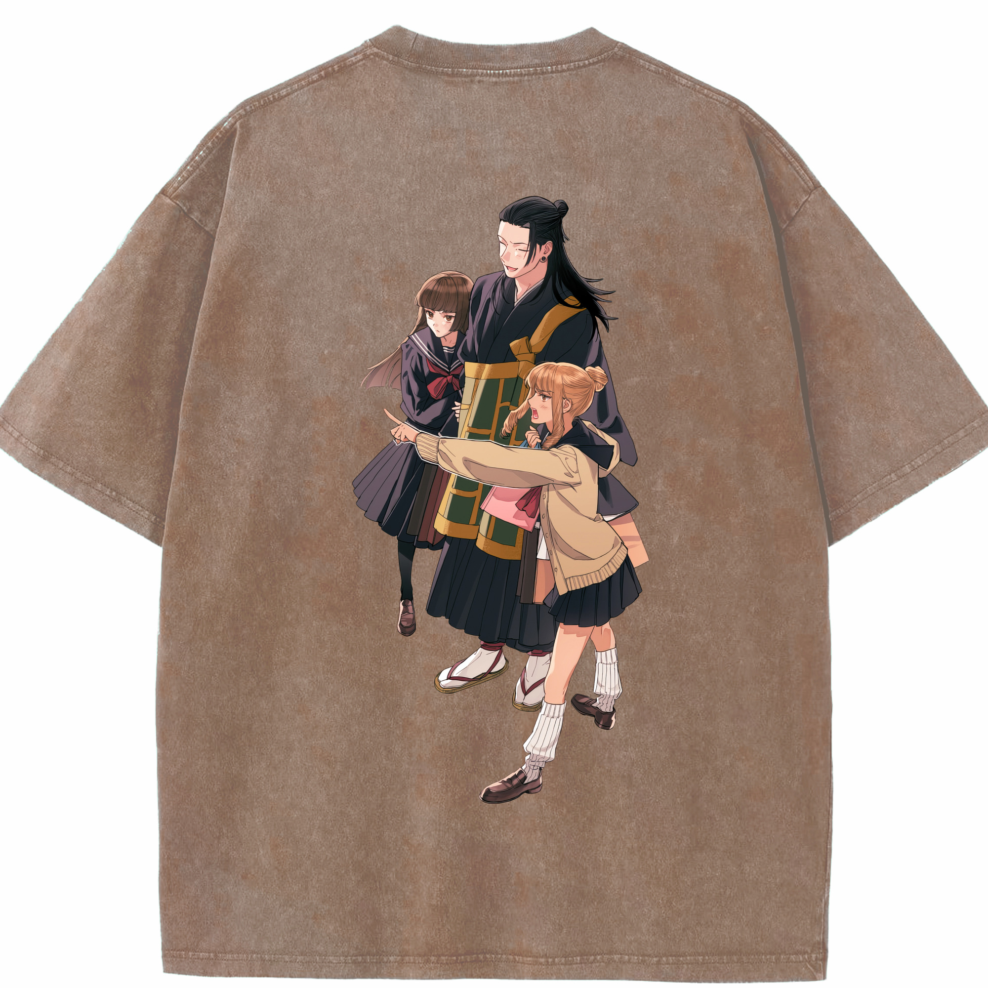 （画像用） 呪術廻戦 Jujutsu Kaisen 綿100% ヴィンテージ風 半袖Tシャツ（背面プリント）
