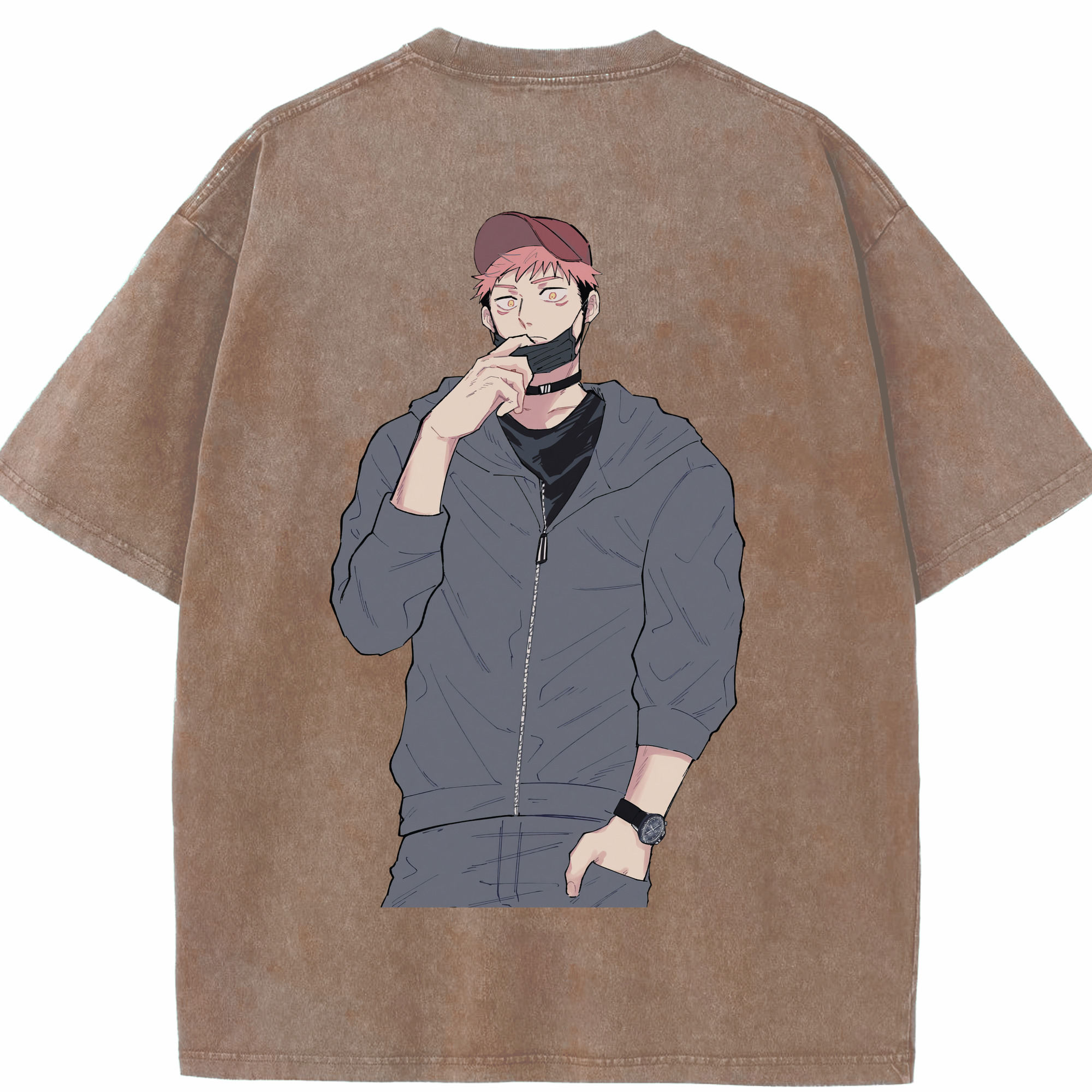 （画像用） 呪術廻戦 Jujutsu Kaisen 綿100% ヴィンテージ風 半袖Tシャツ（背面プリント）