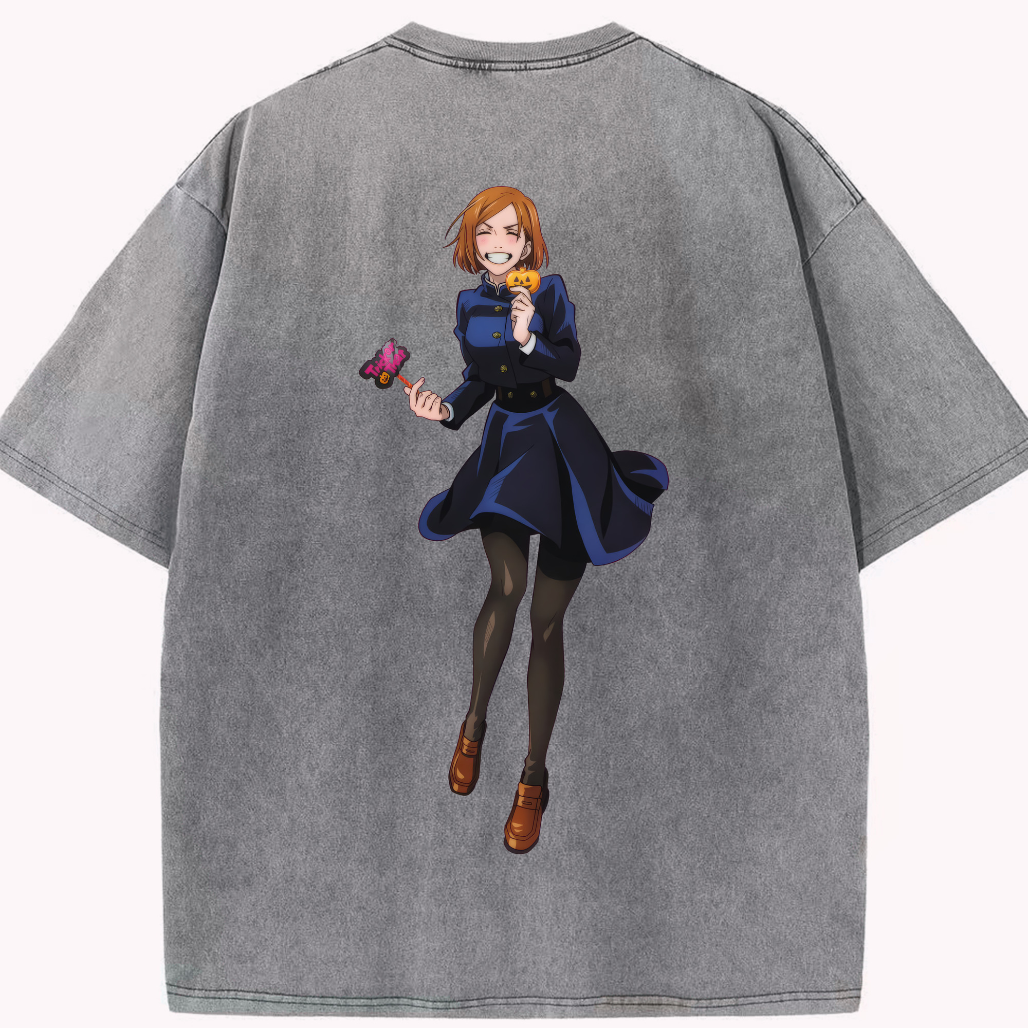 （画像用） 呪術廻戦 Jujutsu Kaisen 綿100% ヴィンテージ風 半袖Tシャツ（背面プリント）