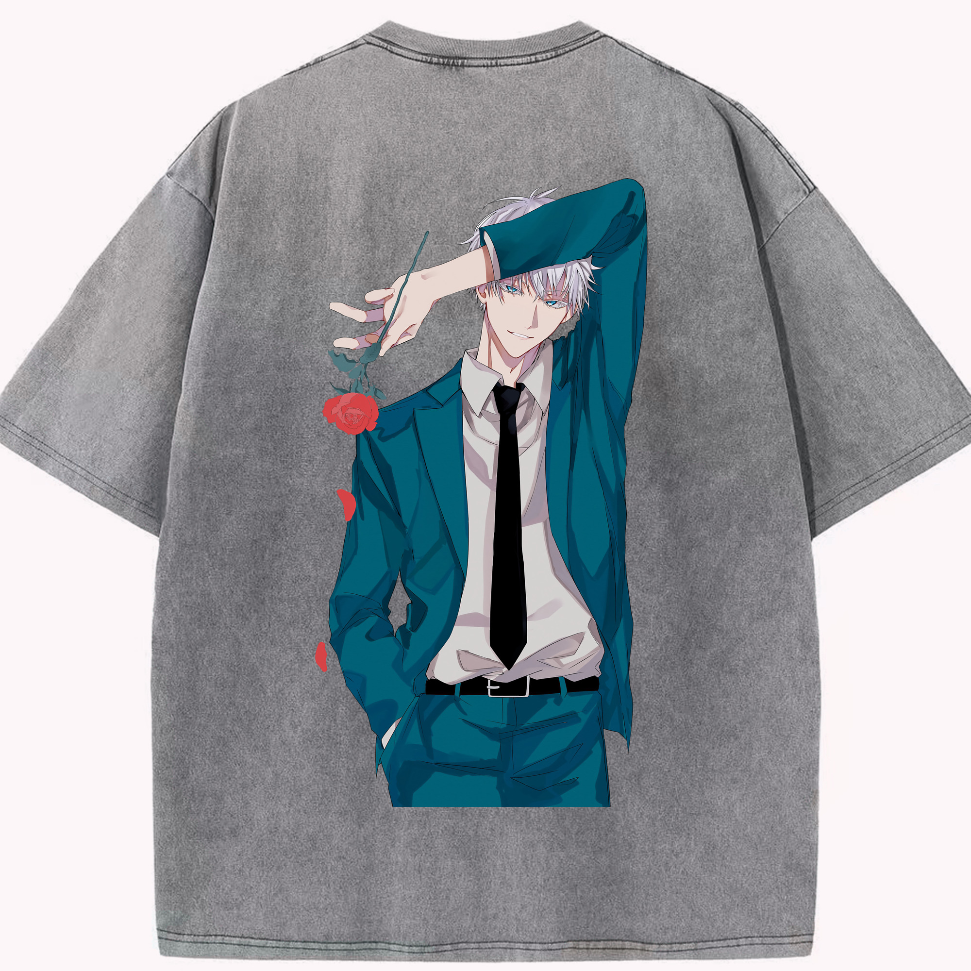（画像用） 呪術廻戦 Jujutsu Kaisen 綿100% ヴィンテージ風 半袖Tシャツ（背面プリント）