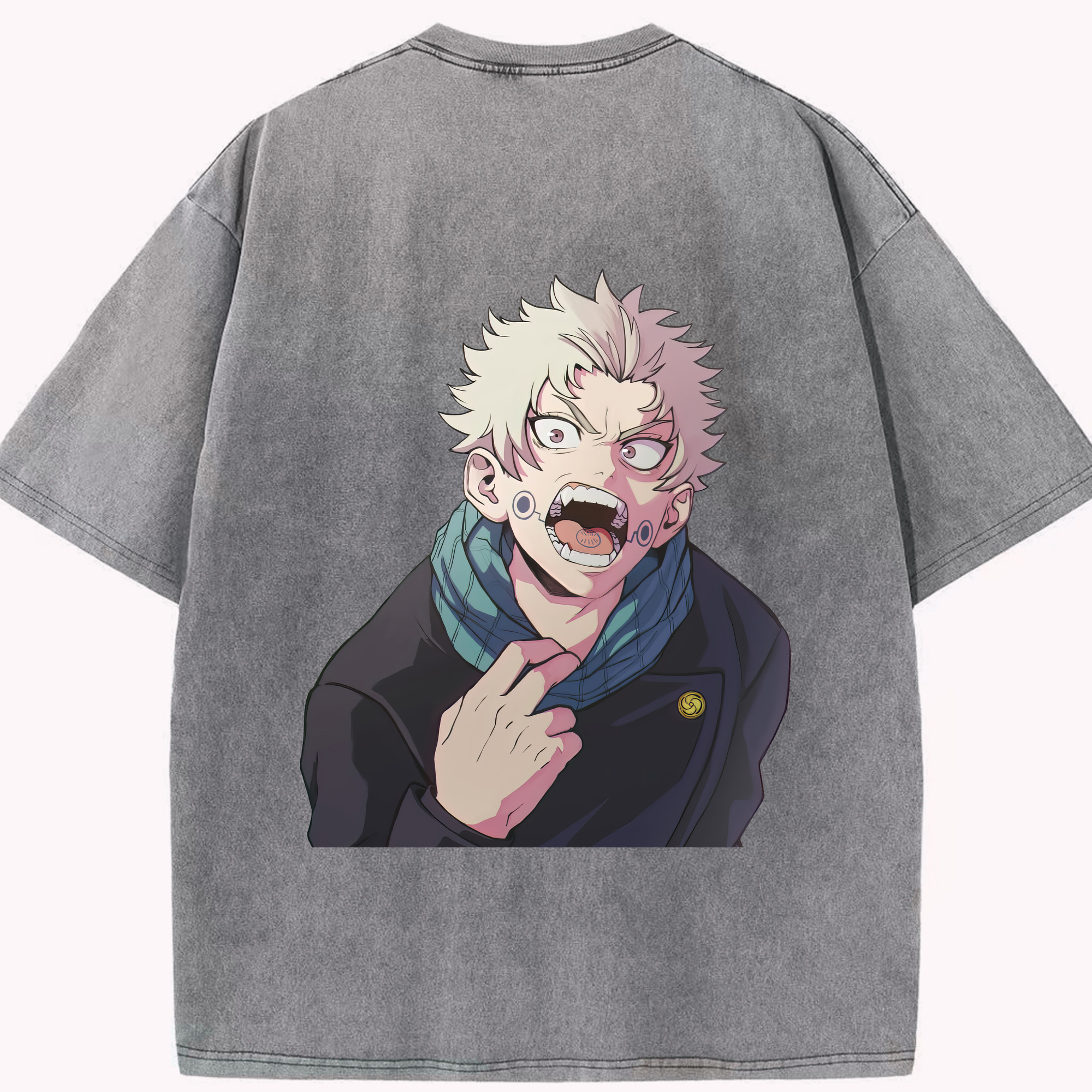 （画像用） 呪術廻戦 Jujutsu Kaisen 綿100% ヴィンテージ風 半袖Tシャツ（背面プリント）