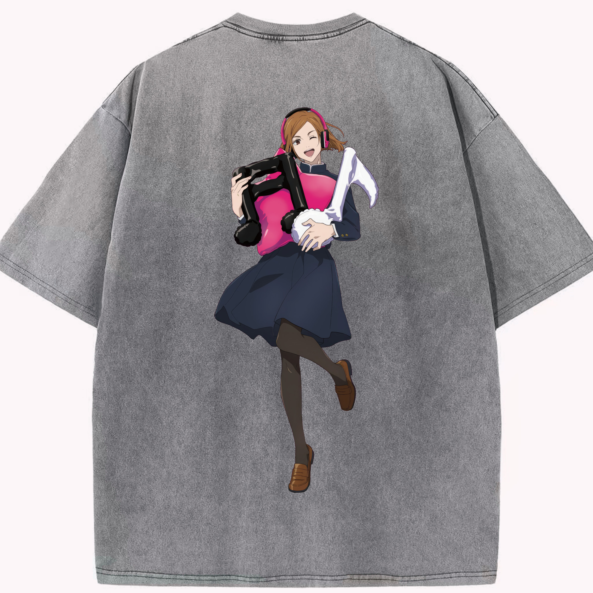 （画像用） 呪術廻戦 Jujutsu Kaisen 綿100% ヴィンテージ風 半袖Tシャツ（背面プリント）