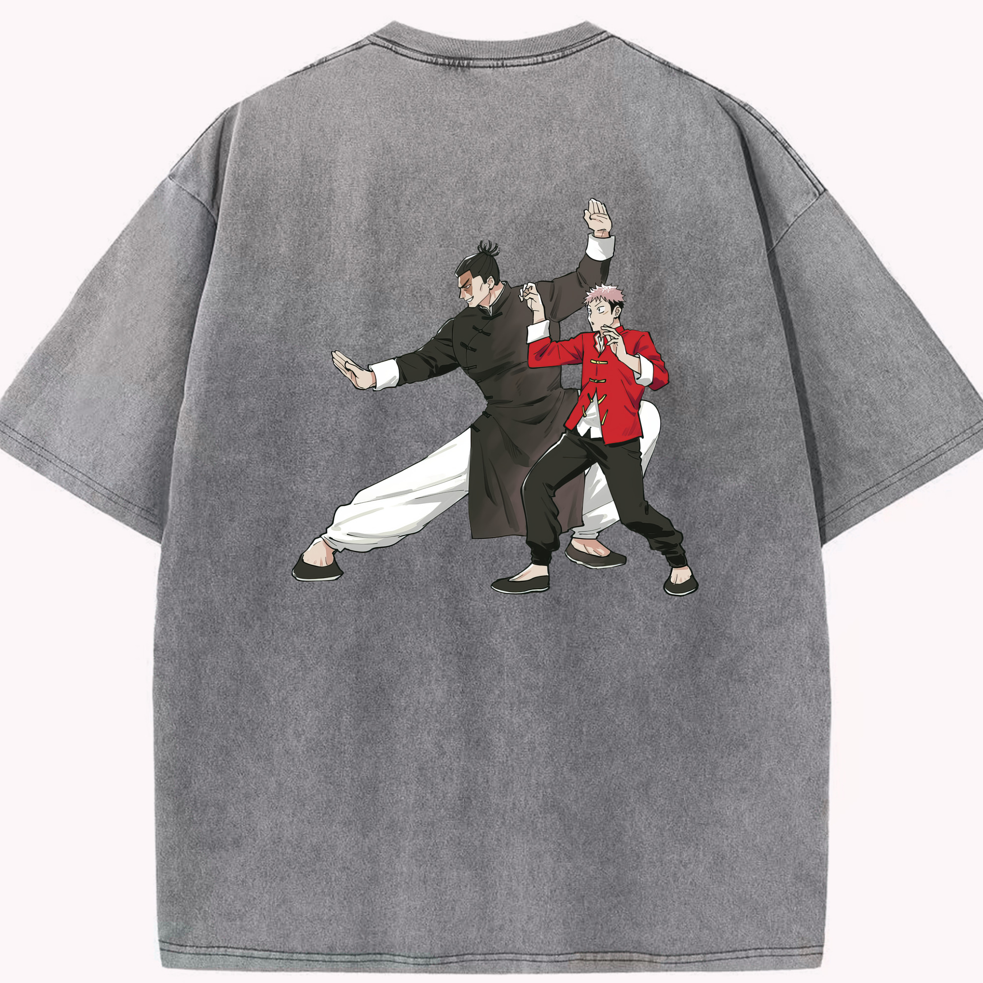 （画像用） 呪術廻戦 Jujutsu Kaisen 綿100% ヴィンテージ風 半袖Tシャツ（背面プリント）