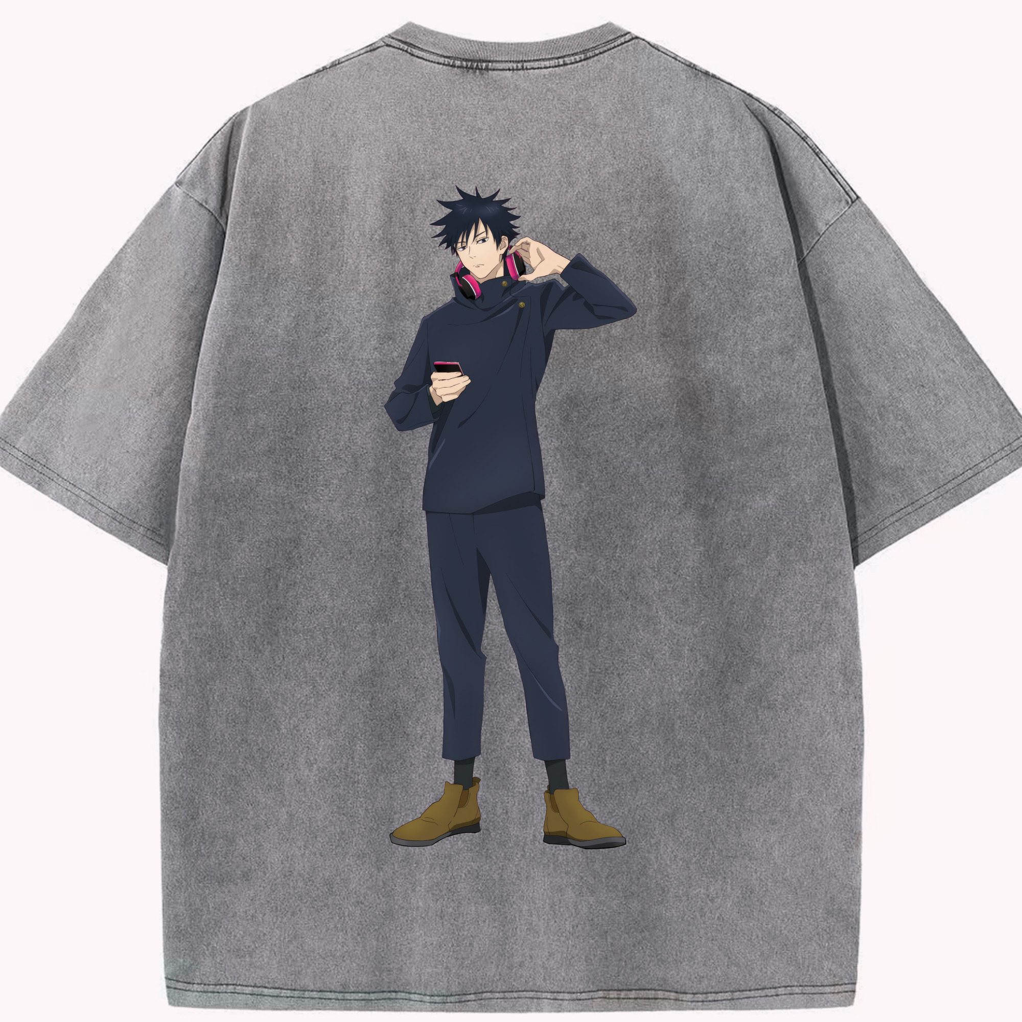 （画像用） 呪術廻戦 Jujutsu Kaisen 綿100% ヴィンテージ風 半袖Tシャツ（背面プリント）
