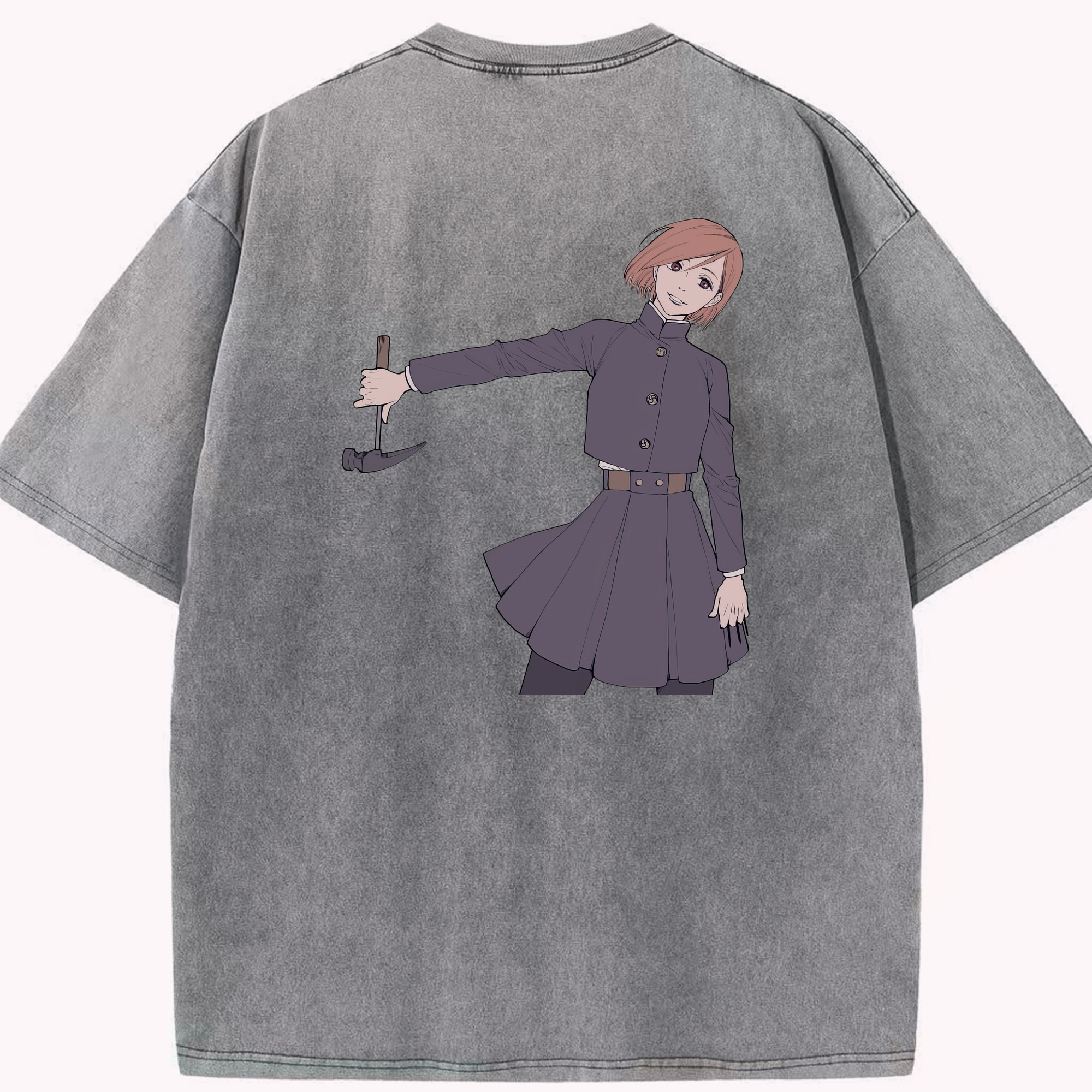 （画像用） 呪術廻戦 Jujutsu Kaisen 綿100% ヴィンテージ風 半袖Tシャツ（背面プリント）