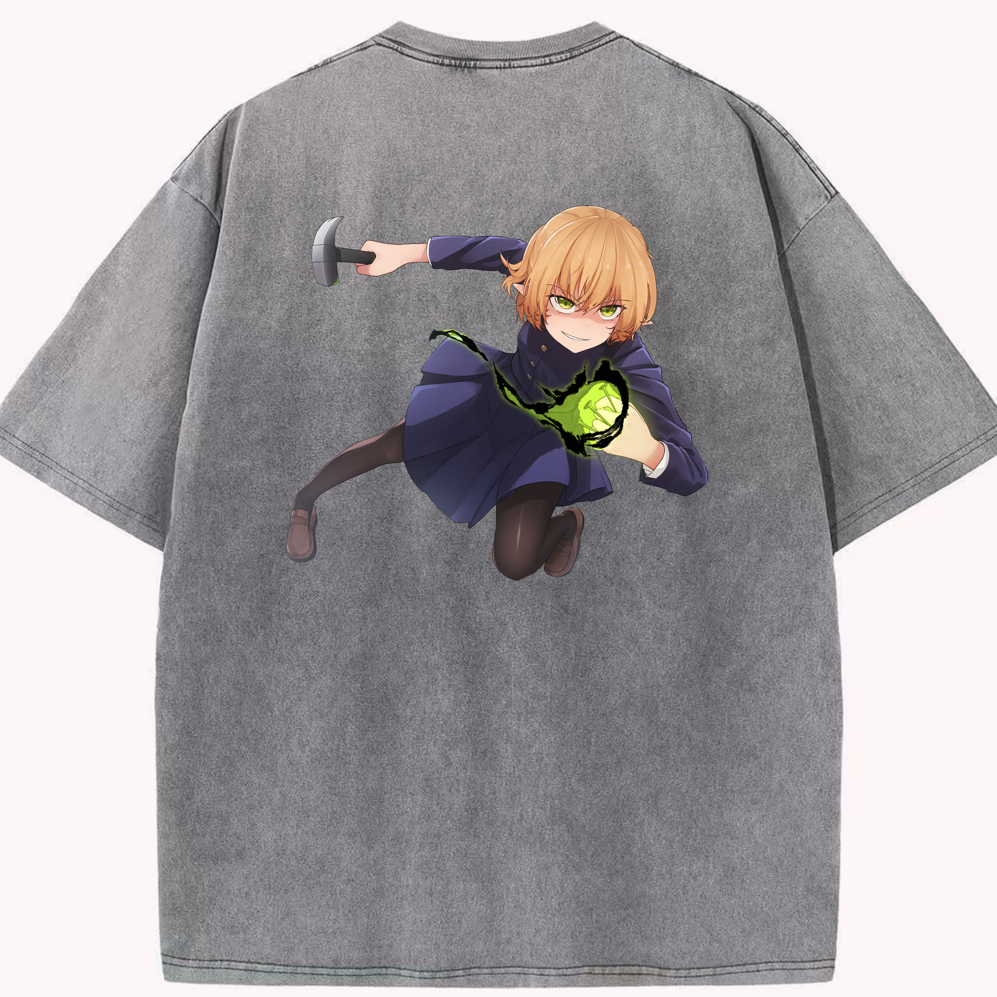 （画像用） 呪術廻戦 Jujutsu Kaisen 綿100% ヴィンテージ風 半袖Tシャツ（背面プリント）