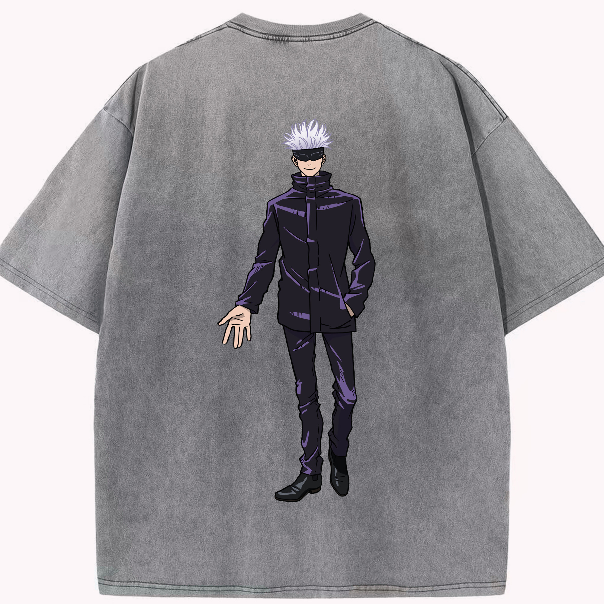 （画像用） 呪術廻戦 Jujutsu Kaisen 綿100% ヴィンテージ風 半袖Tシャツ（背面プリント）