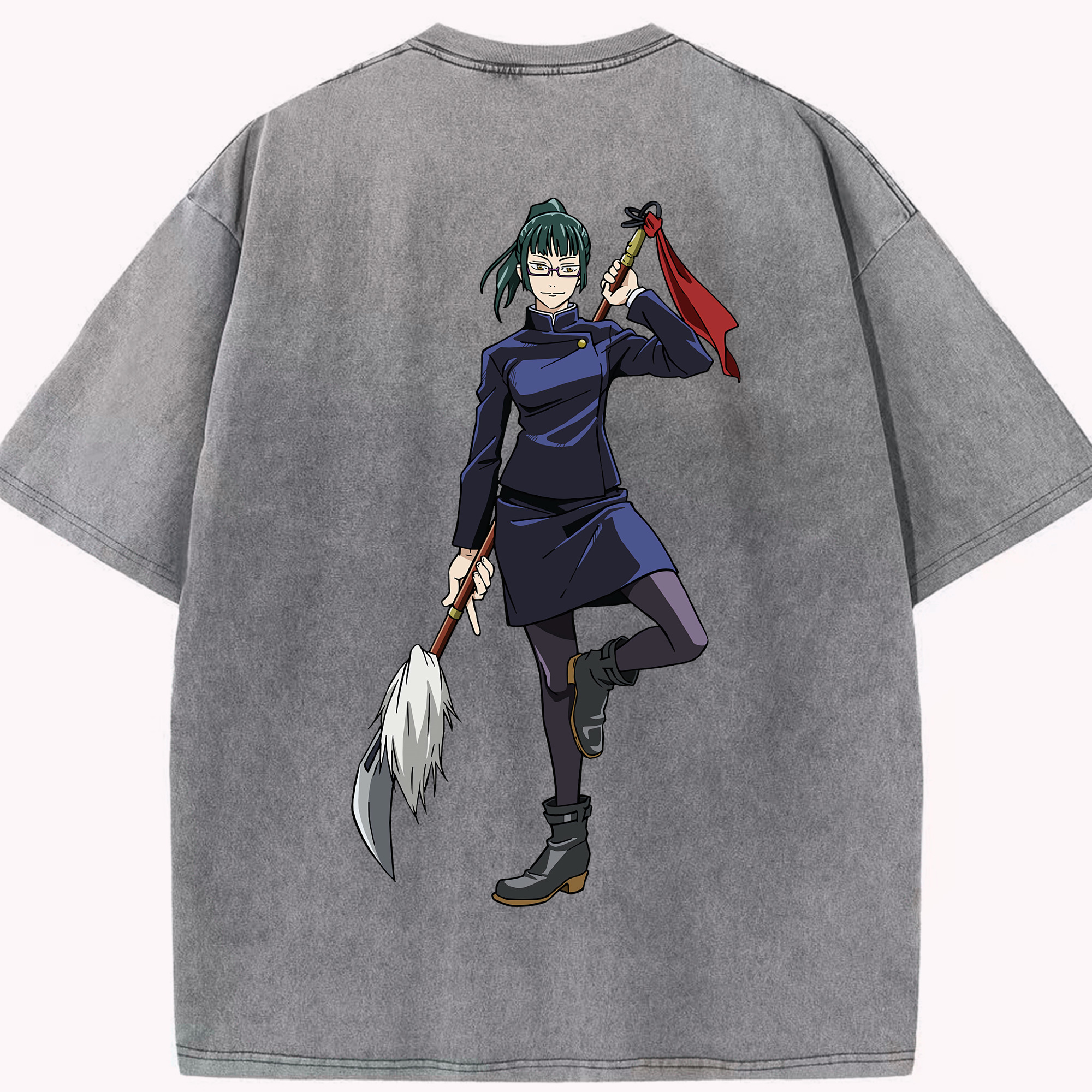 （画像用） 呪術廻戦 Jujutsu Kaisen 綿100% ヴィンテージ風 半袖Tシャツ（背面プリント）