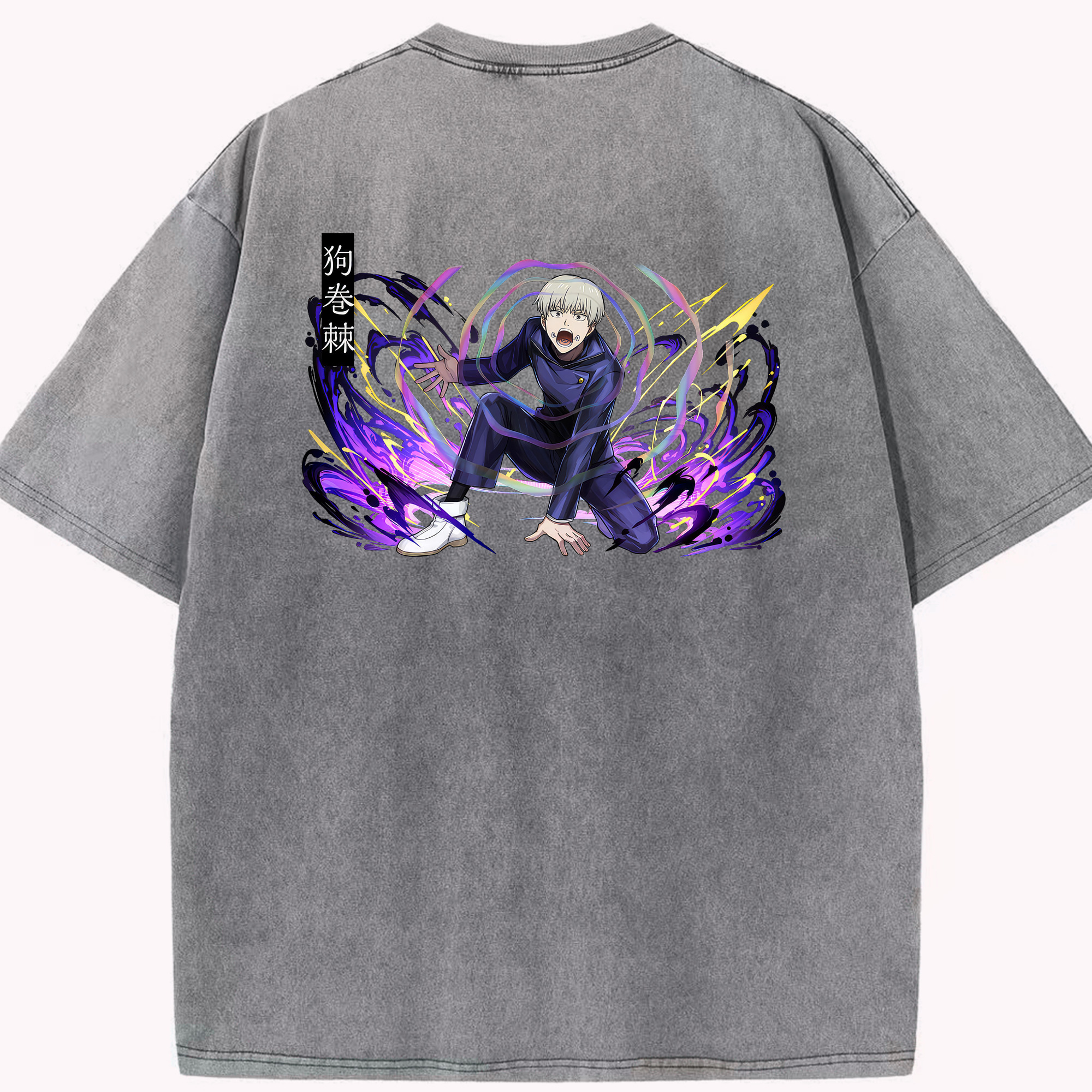 （画像用） 呪術廻戦 Jujutsu Kaisen 綿100% ヴィンテージ風 半袖Tシャツ（背面プリント）