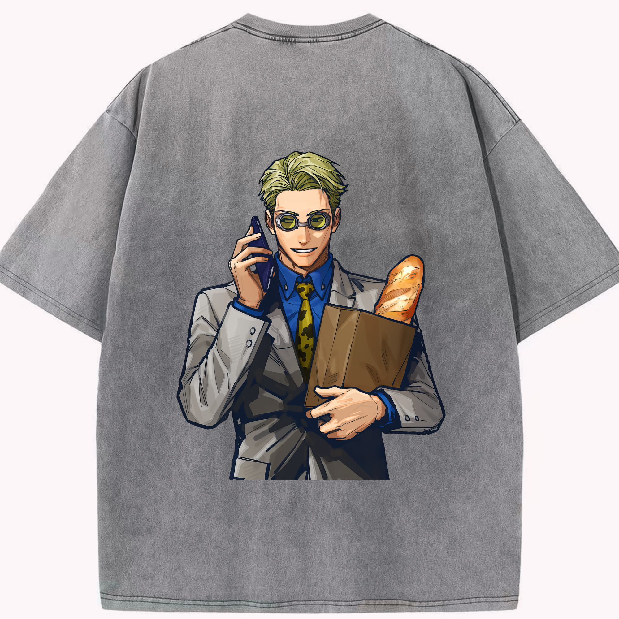 （画像用） 呪術廻戦 Jujutsu Kaisen 綿100% ヴィンテージ風 半袖Tシャツ（背面プリント）