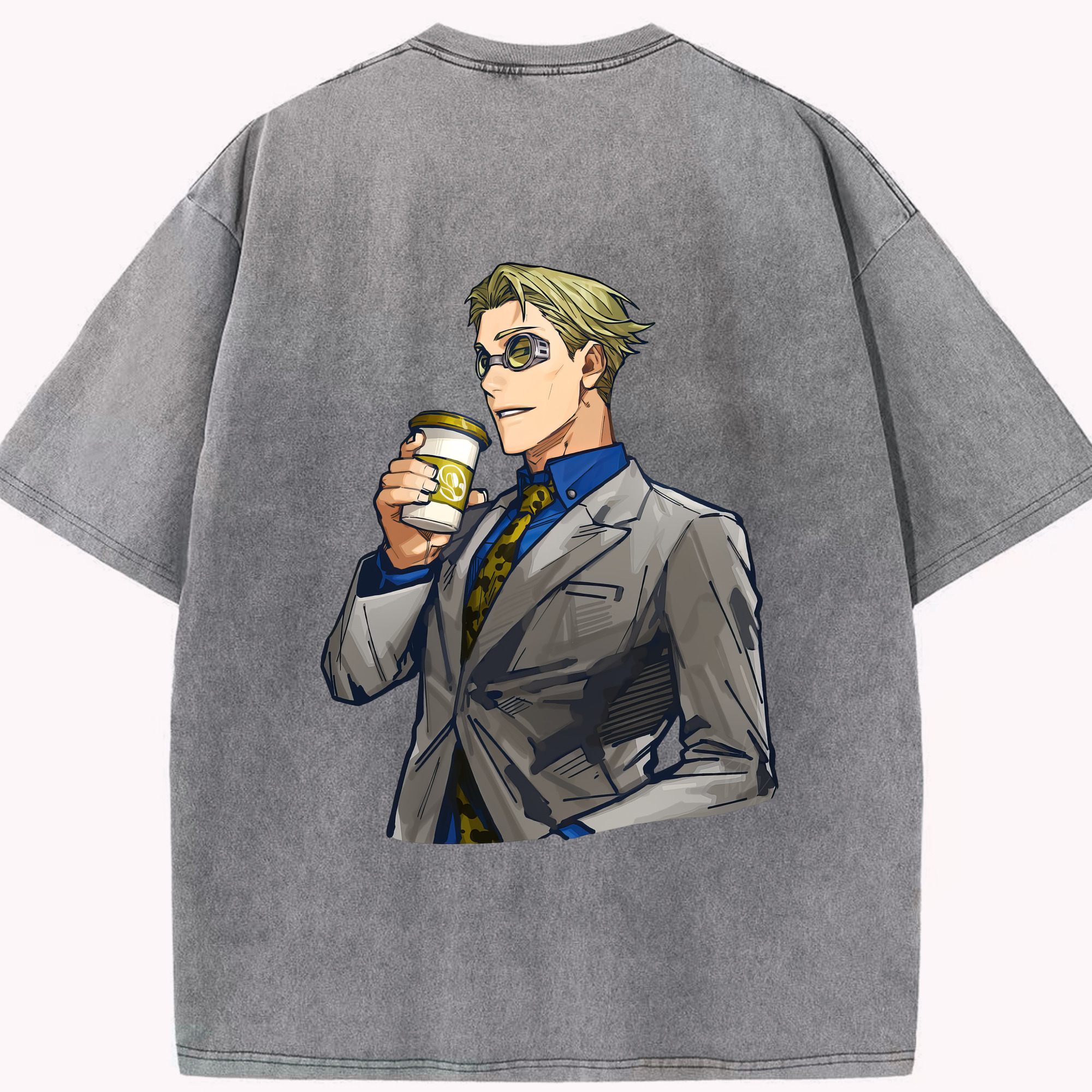 （画像用） 呪術廻戦 Jujutsu Kaisen 綿100% ヴィンテージ風 半袖Tシャツ（背面プリント）