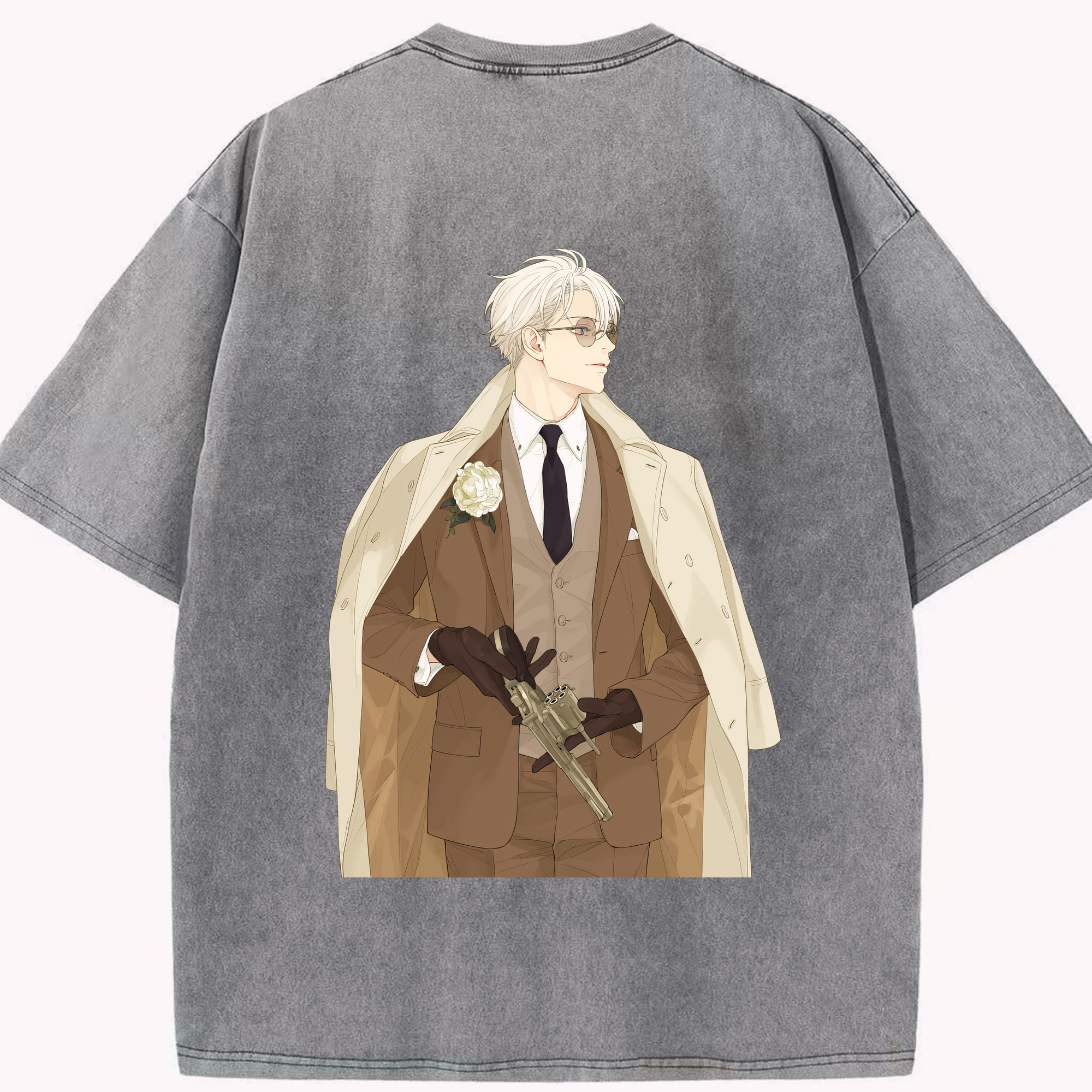 （画像用） 呪術廻戦 Jujutsu Kaisen 綿100% ヴィンテージ風 半袖Tシャツ（背面プリント）