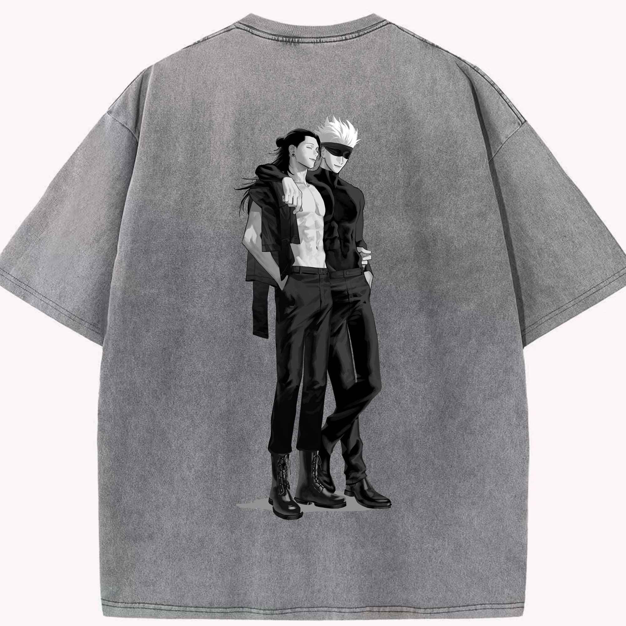 （画像用） 呪術廻戦 Jujutsu Kaisen 綿100% ヴィンテージ風 半袖Tシャツ（背面プリント）