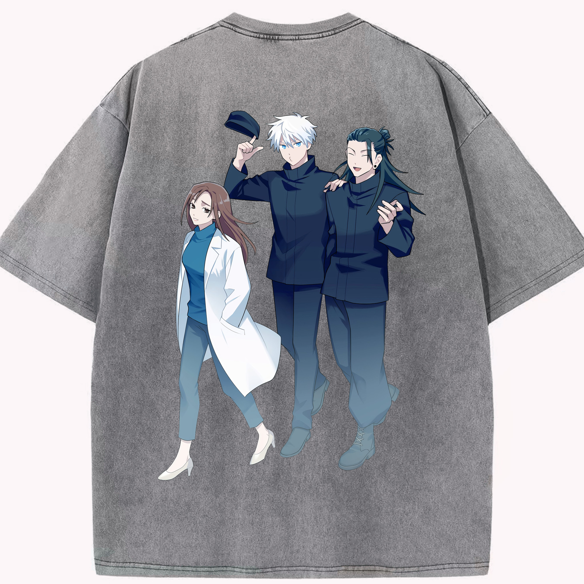 （画像用） 呪術廻戦 Jujutsu Kaisen 綿100% ヴィンテージ風 半袖Tシャツ（背面プリント）