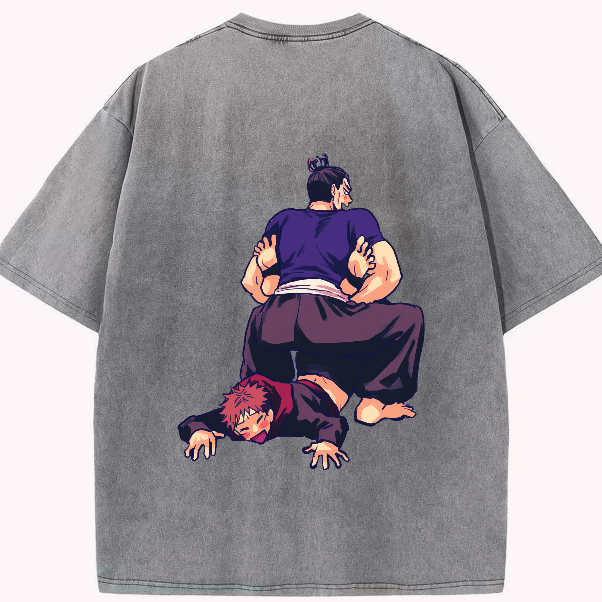 （画像用） 呪術廻戦 Jujutsu Kaisen 綿100% ヴィンテージ風 半袖Tシャツ（背面プリント）