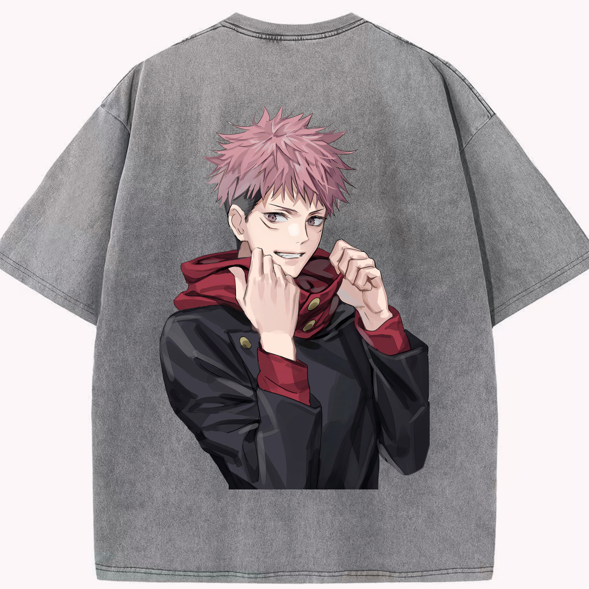 （画像用） 呪術廻戦 Jujutsu Kaisen 綿100% ヴィンテージ風 半袖Tシャツ（背面プリント）