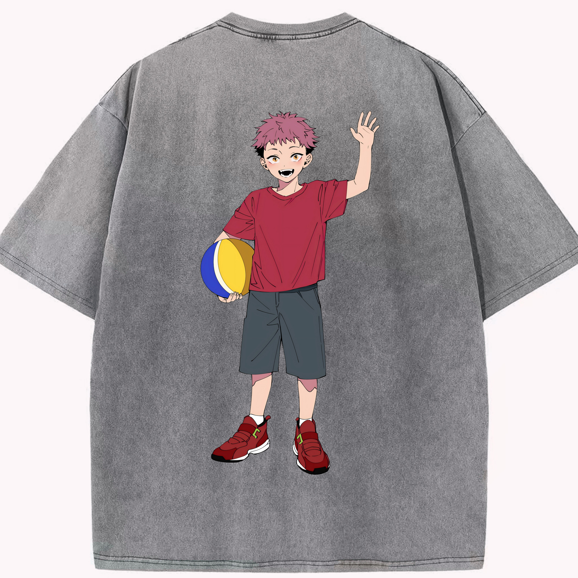 （画像用） 呪術廻戦 Jujutsu Kaisen 綿100% ヴィンテージ風 半袖Tシャツ（背面プリント）
