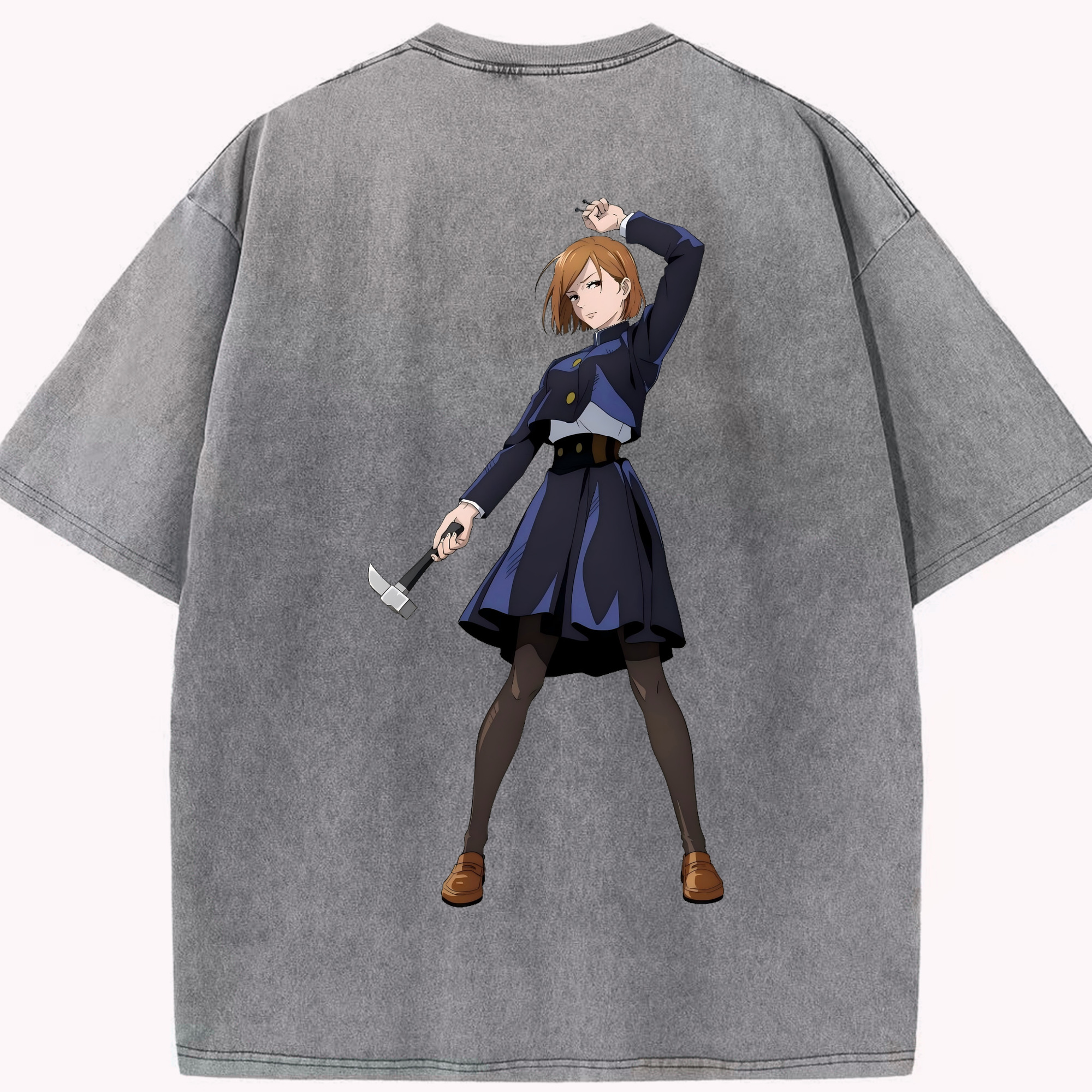 （画像用） 呪術廻戦 Jujutsu Kaisen 綿100% ヴィンテージ風 半袖Tシャツ（背面プリント）