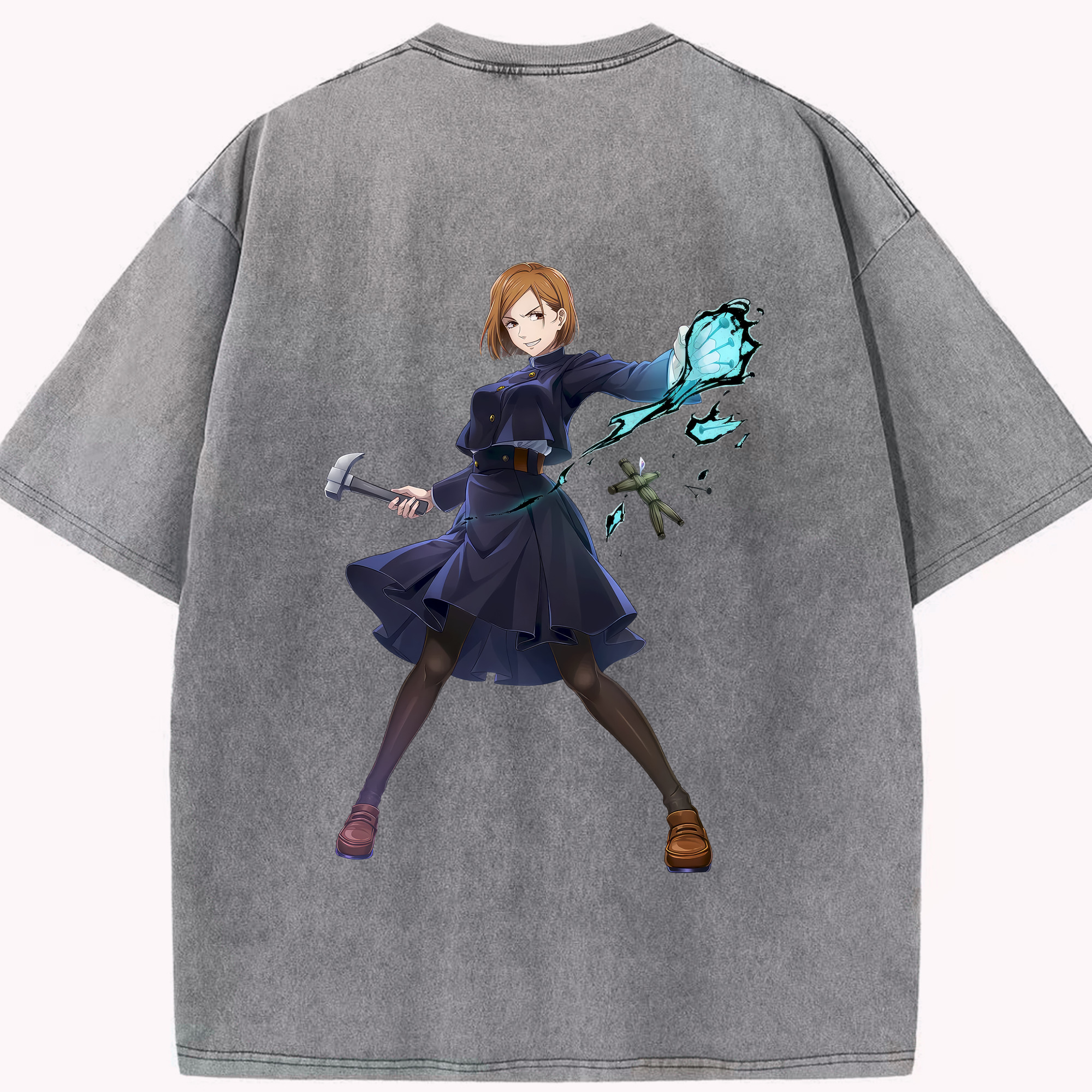 （画像用） 呪術廻戦 Jujutsu Kaisen 綿100% ヴィンテージ風 半袖Tシャツ（背面プリント）