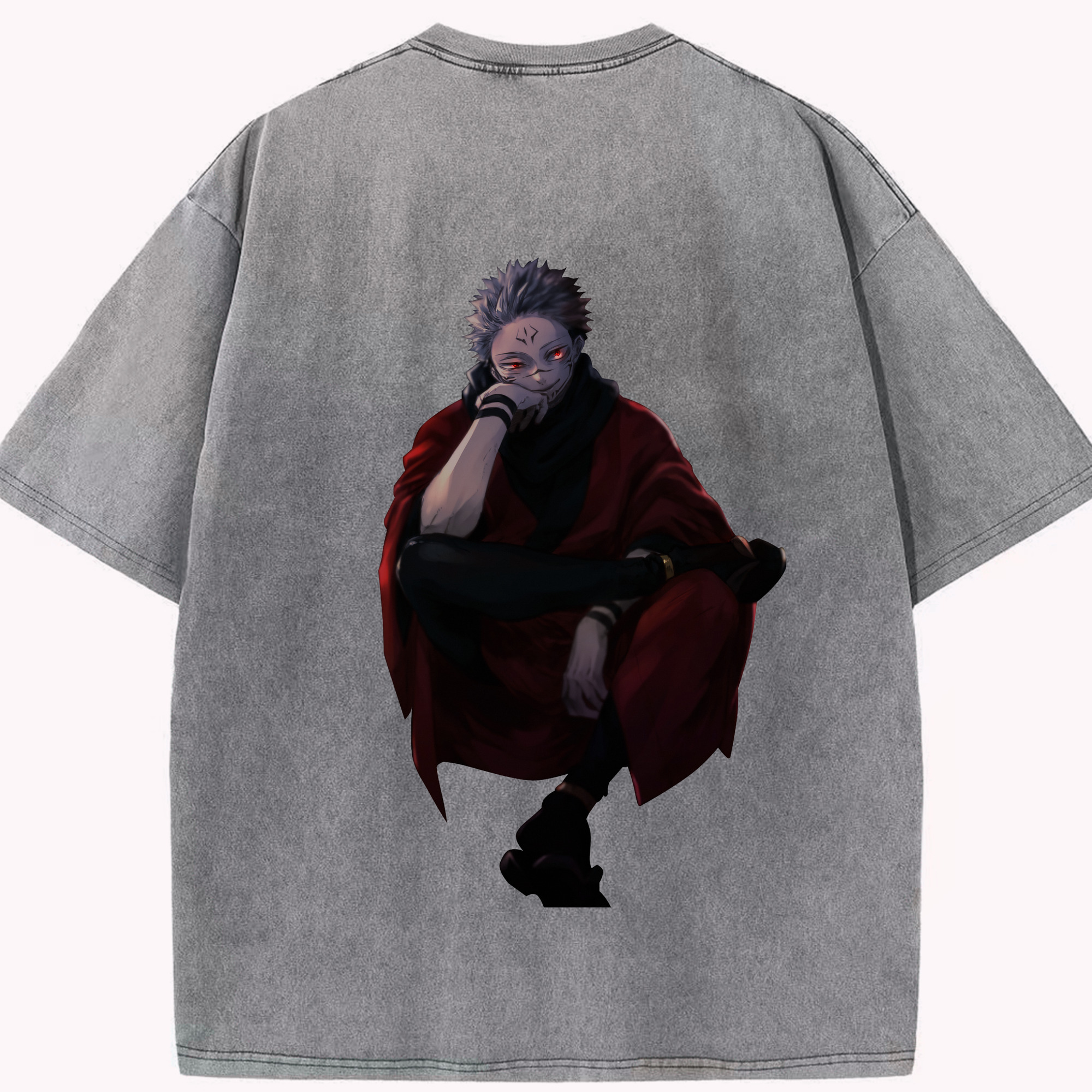 （画像用） 呪術廻戦 Jujutsu Kaisen 綿100% ヴィンテージ風 半袖Tシャツ（背面プリント）