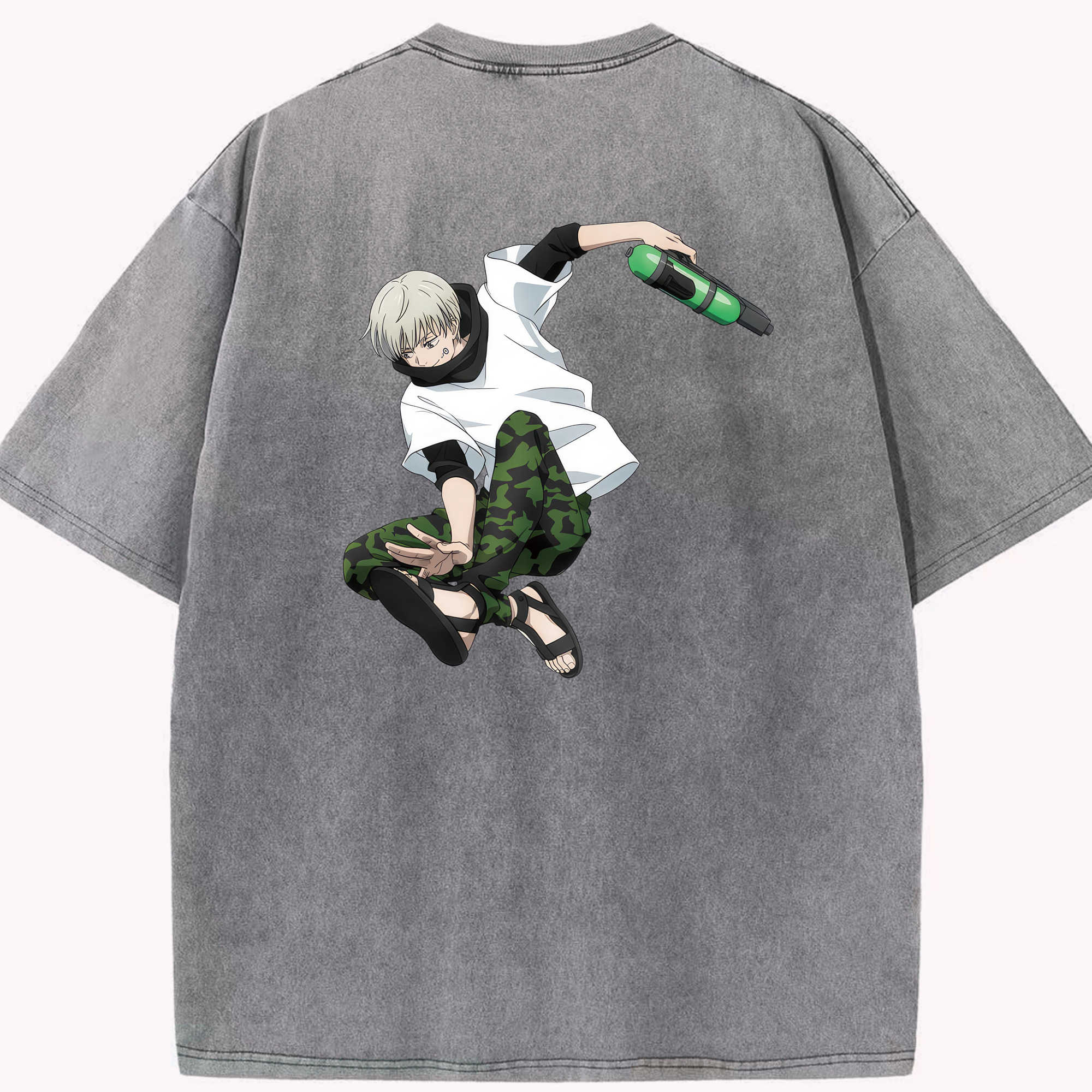 （画像用） 呪術廻戦 Jujutsu Kaisen 綿100% ヴィンテージ風 半袖Tシャツ（背面プリント）