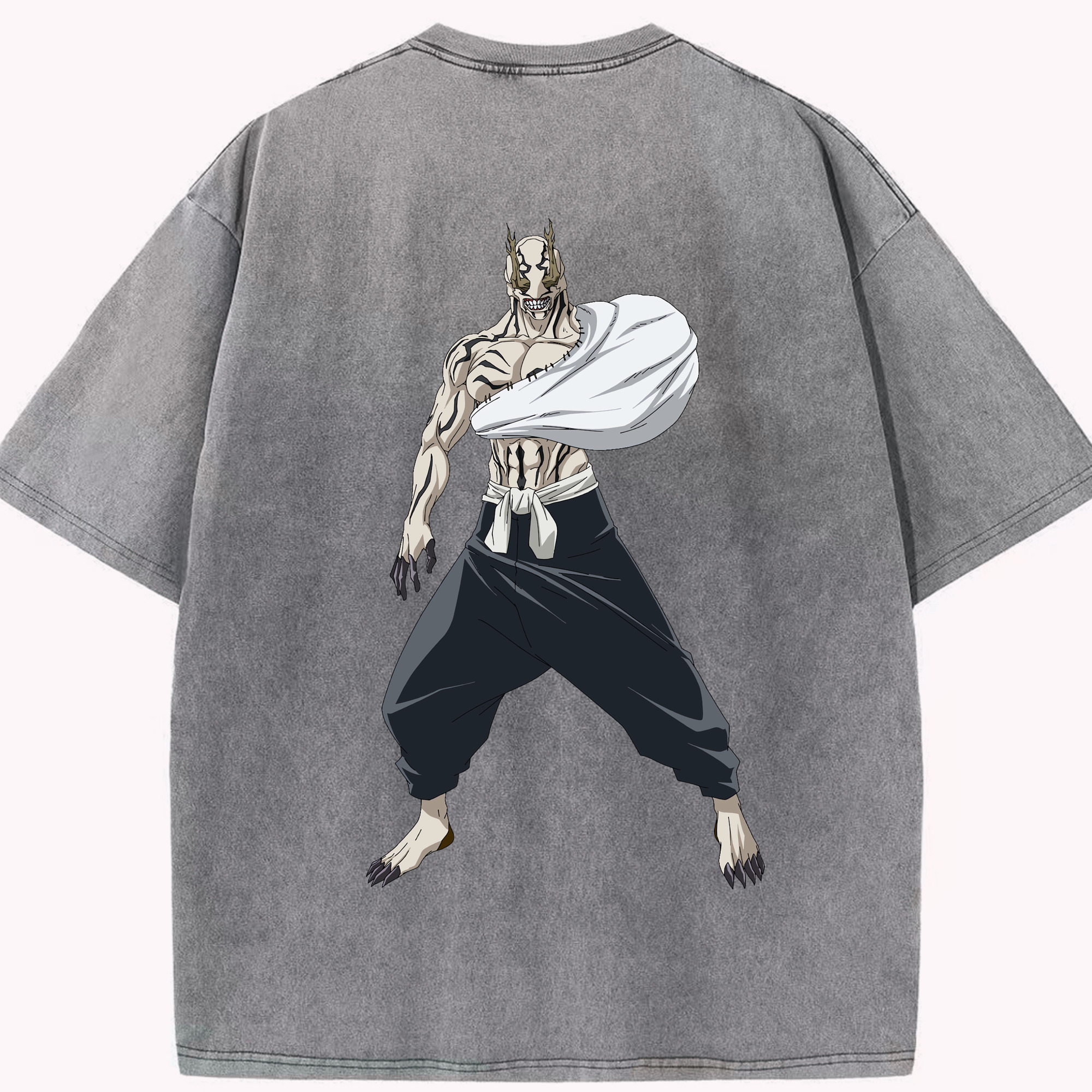 （画像用） 呪術廻戦 Jujutsu Kaisen 綿100% ヴィンテージ風 半袖Tシャツ（背面プリント）
