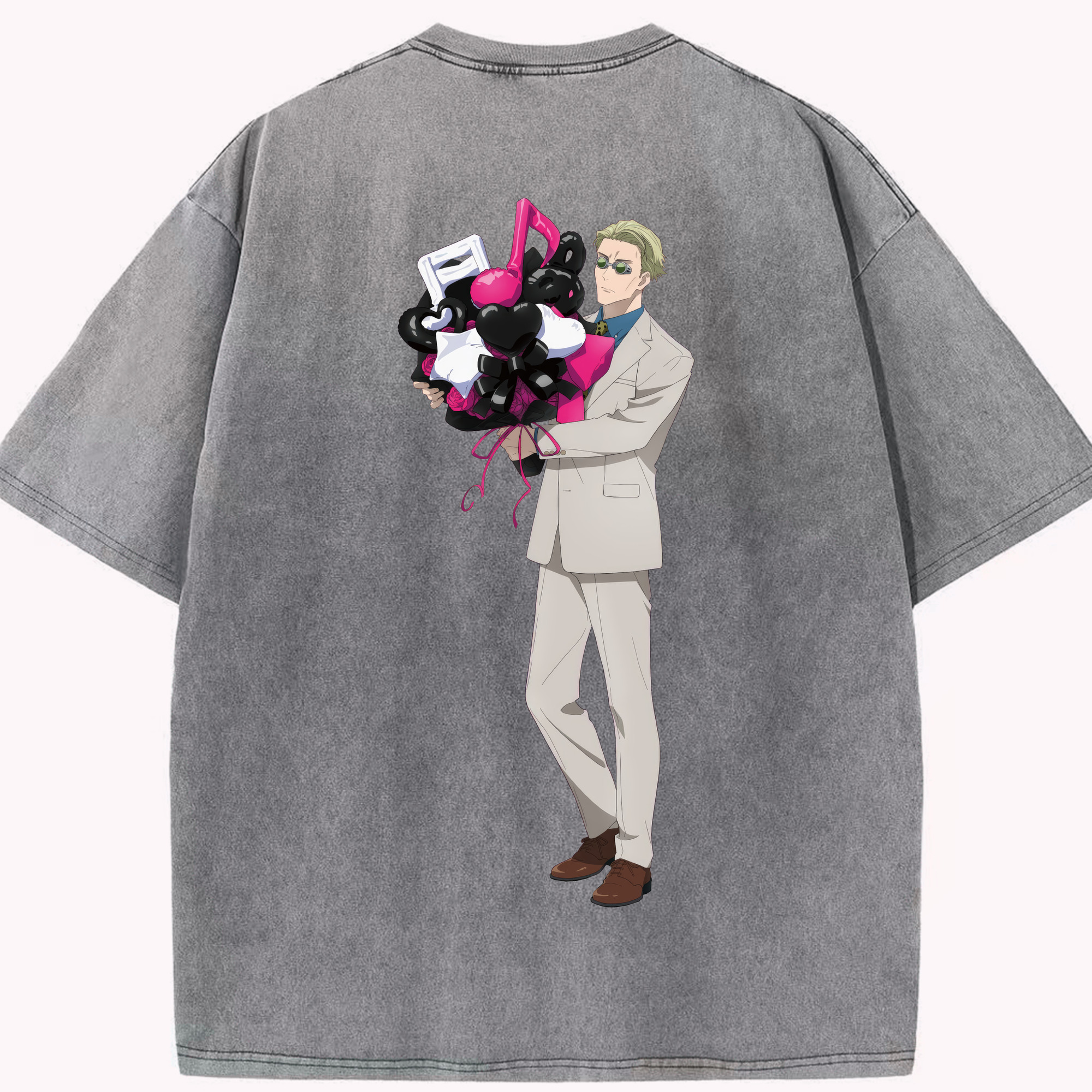 （画像用） 呪術廻戦 Jujutsu Kaisen 綿100% ヴィンテージ風 半袖Tシャツ（背面プリント）