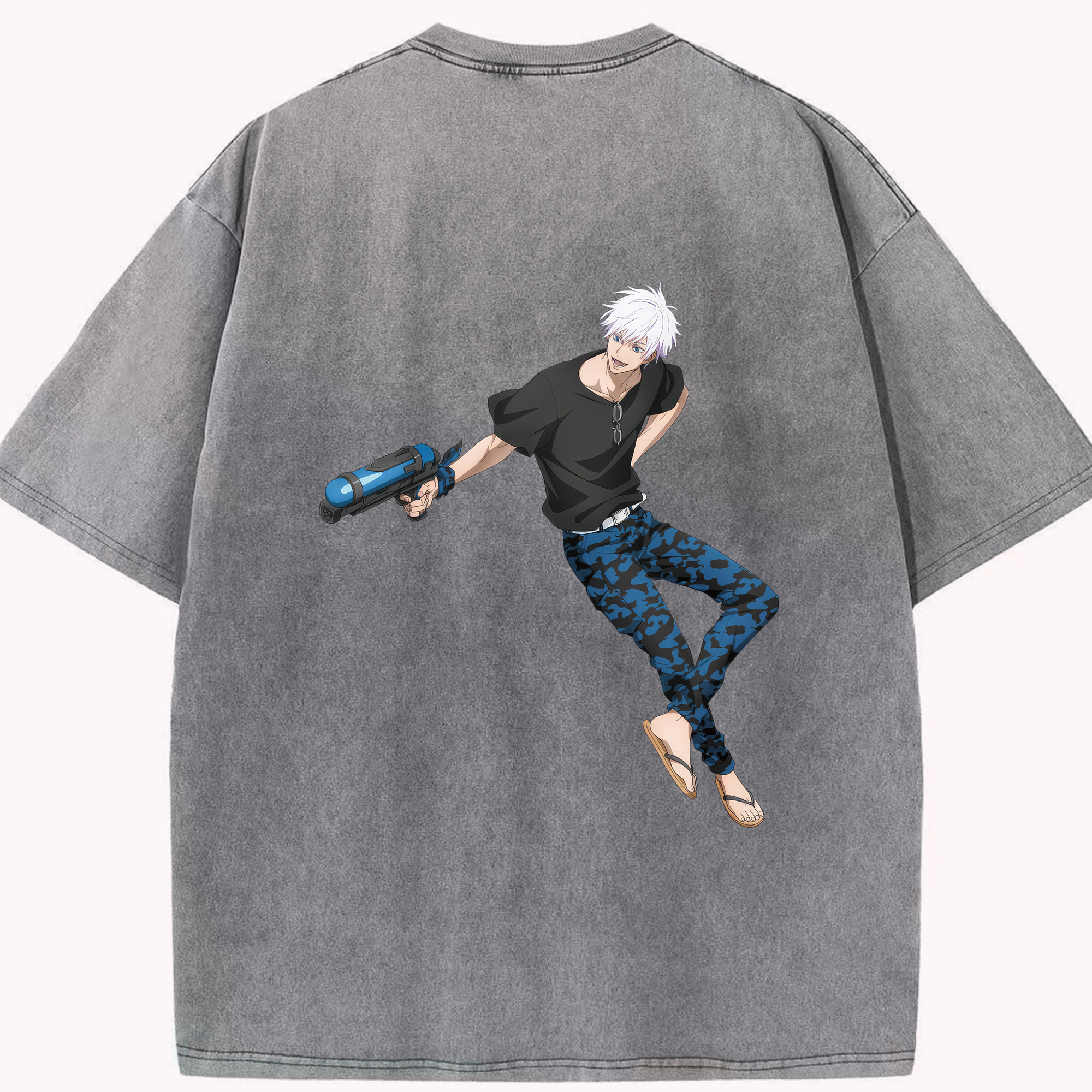 （画像用） 呪術廻戦 Jujutsu Kaisen 綿100% ヴィンテージ風 半袖Tシャツ（背面プリント）