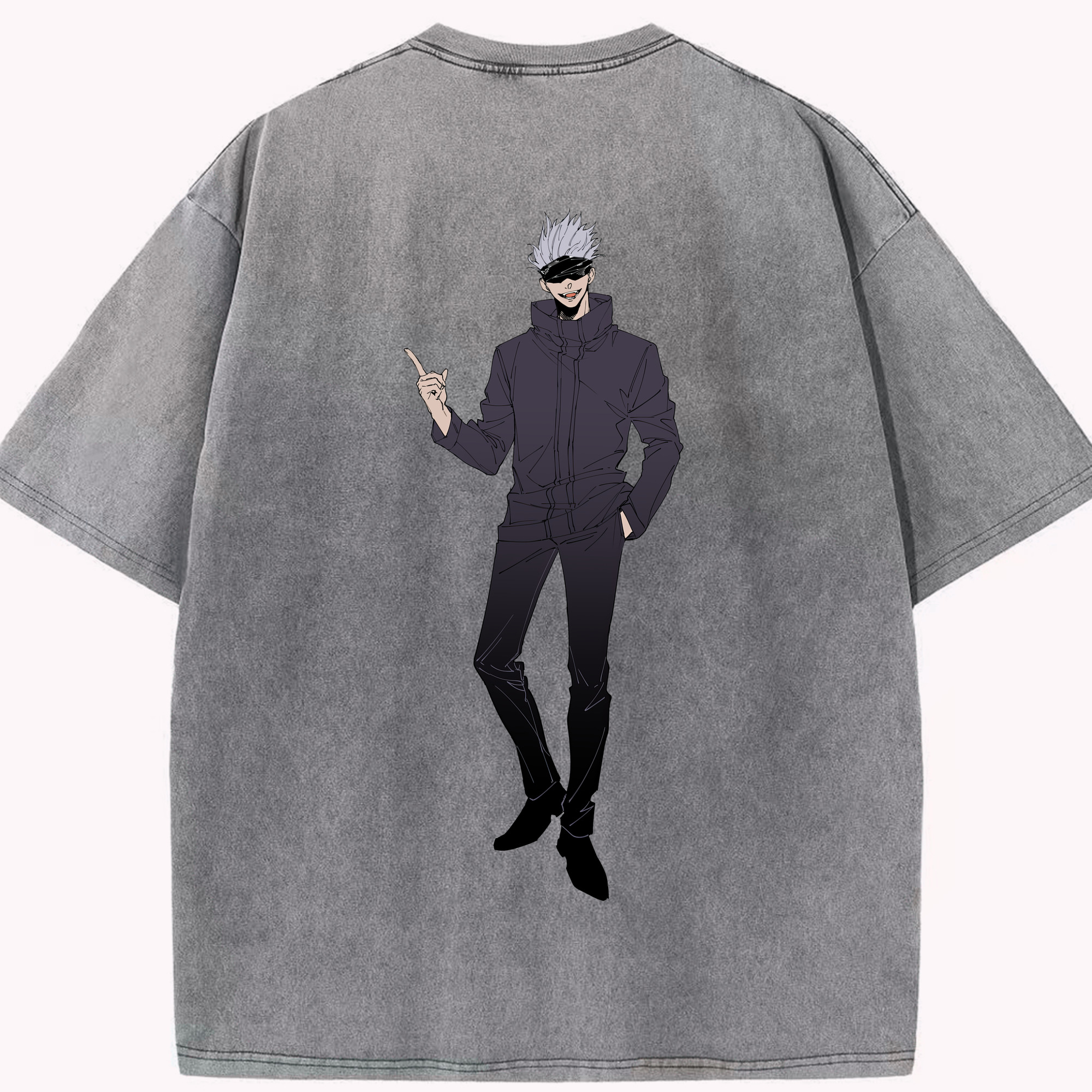 （画像用） 呪術廻戦 Jujutsu Kaisen 綿100% ヴィンテージ風 半袖Tシャツ（背面プリント）