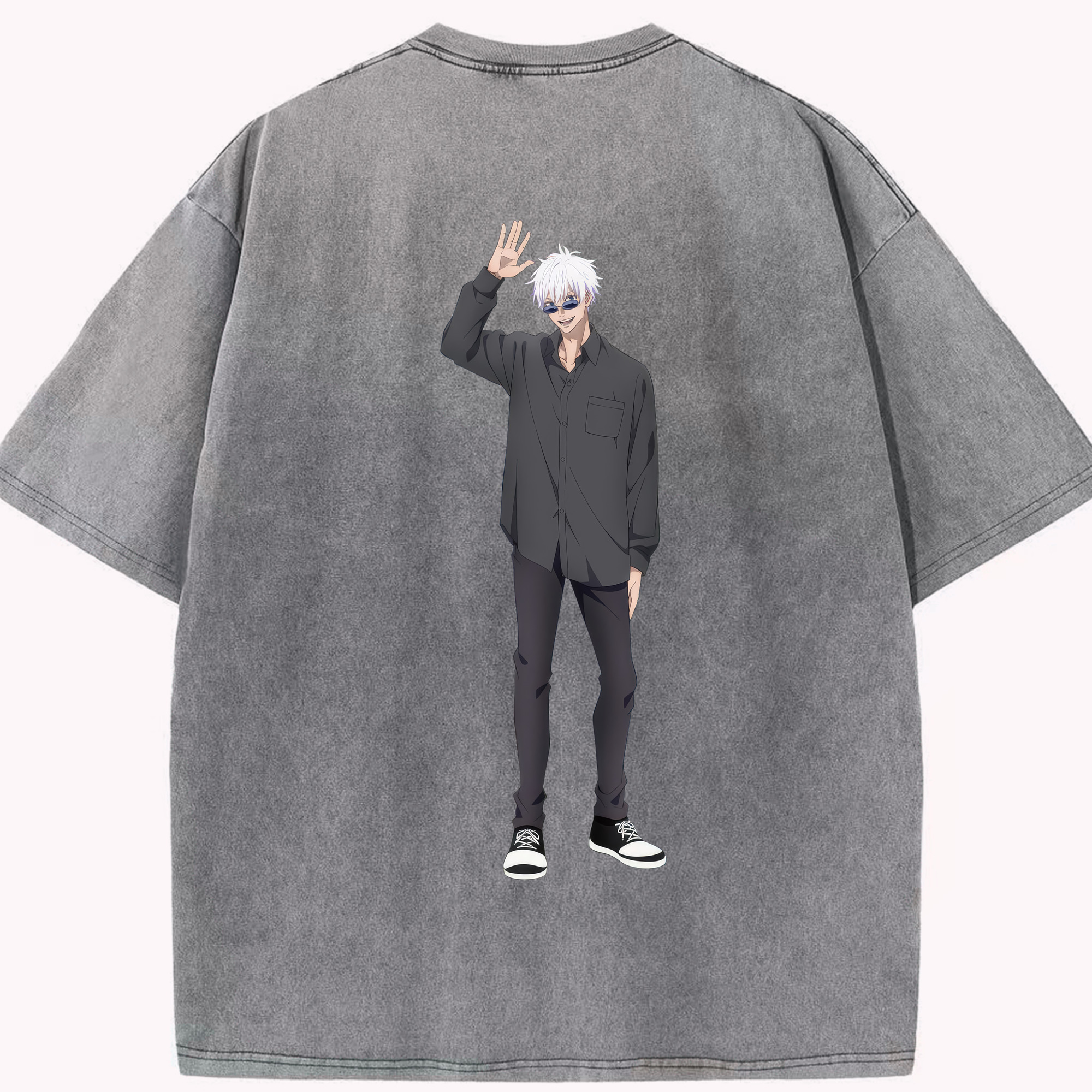 （画像用） 呪術廻戦 Jujutsu Kaisen 綿100% ヴィンテージ風 半袖Tシャツ（背面プリント）