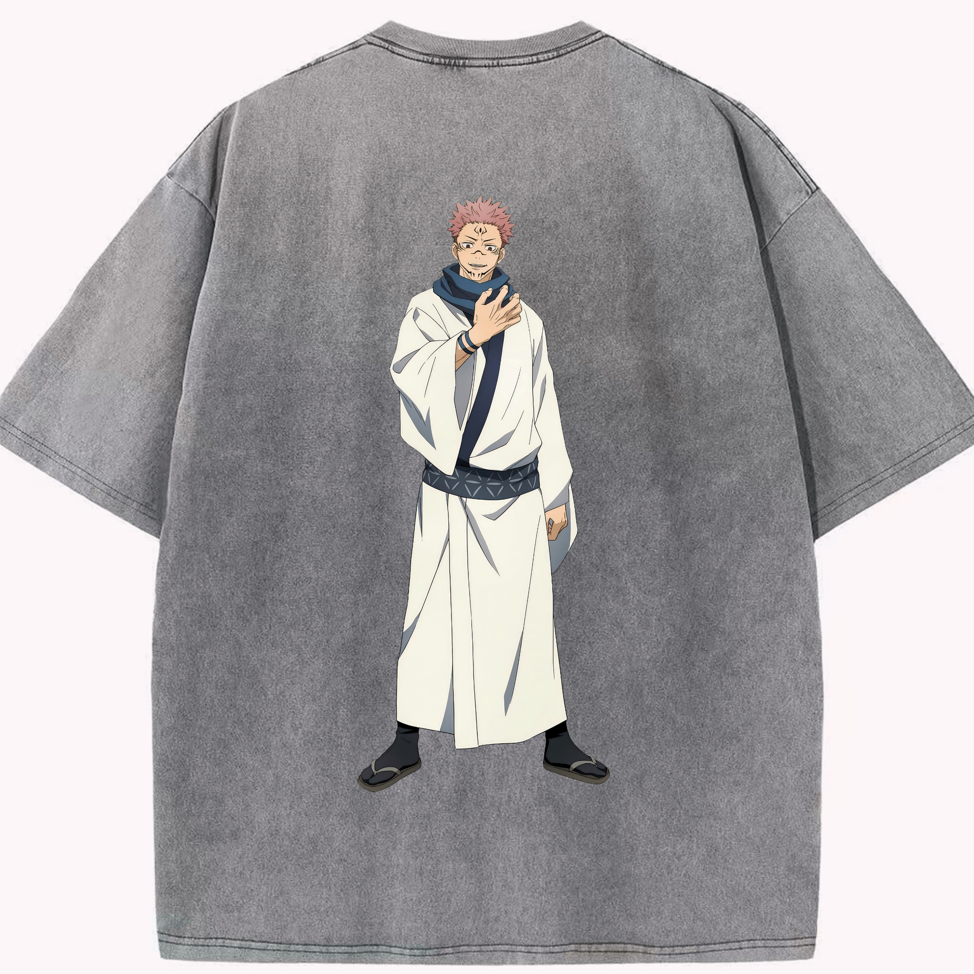 （画像用） 呪術廻戦 Jujutsu Kaisen 綿100% ヴィンテージ風 半袖Tシャツ（背面プリント）